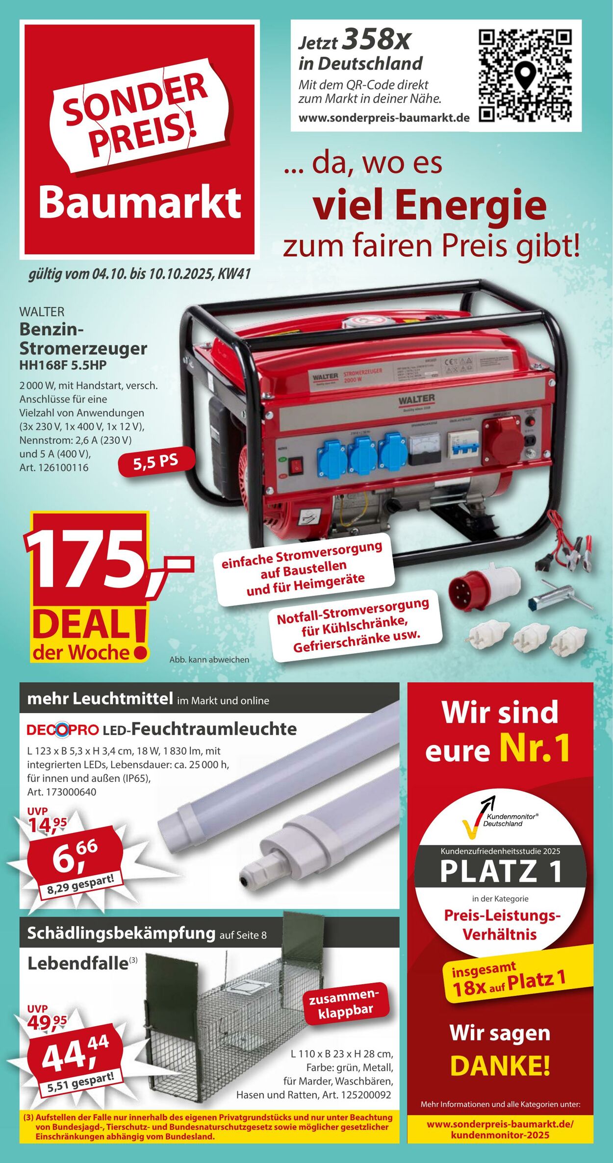 Prospekt Sonderpreis Baumarkt 27.09.2025 - 11.10.2025