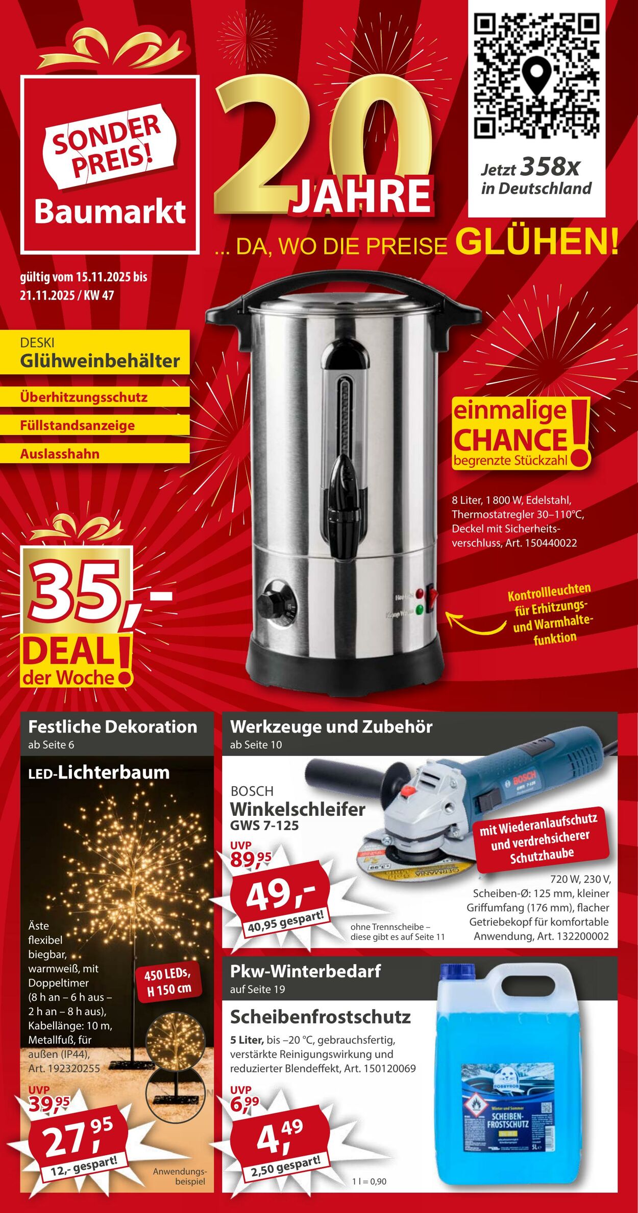 Prospekt Sonderpreis Baumarkt 08.11.2025 - 22.11.2025