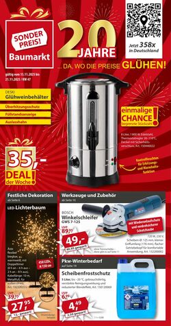 Prospekt Sonderpreis Baumarkt 08.11.2025 - 22.11.2025