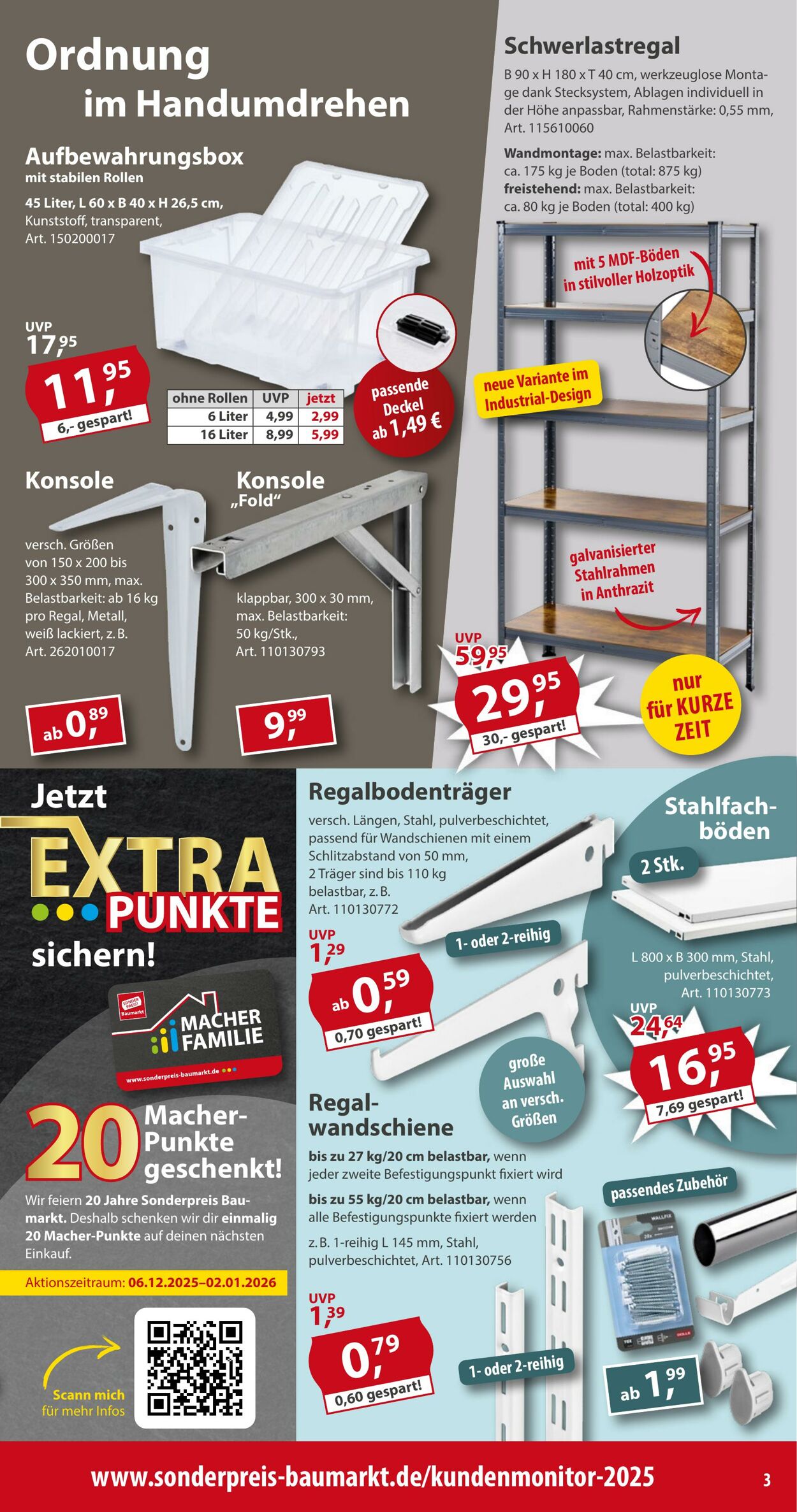 Prospekt Sonderpreis Baumarkt 06.12.2025 - 25.12.2025