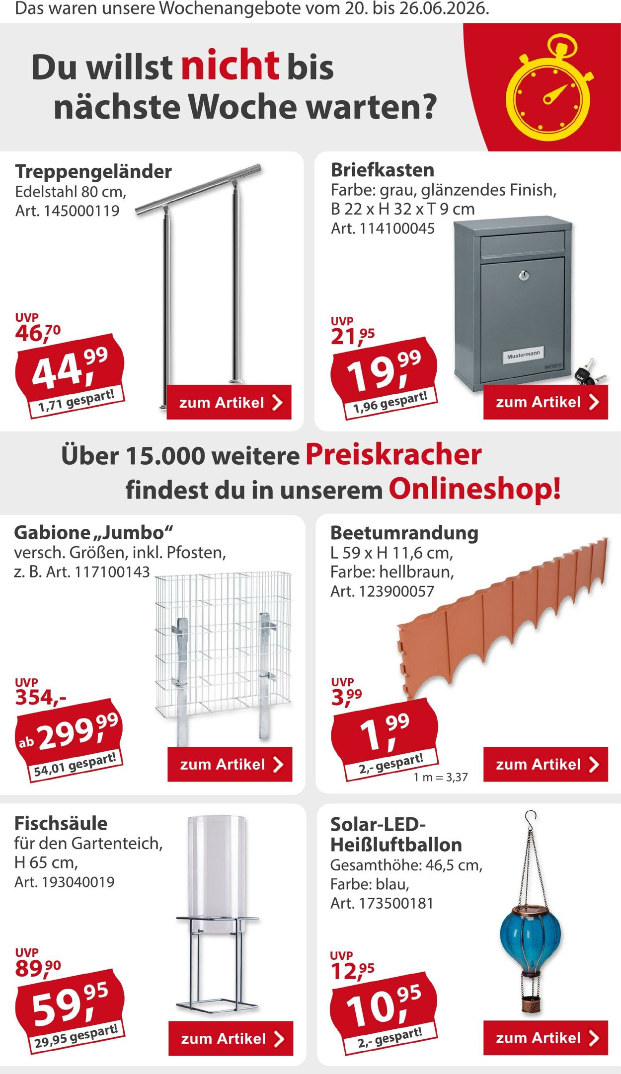 Prospekt Sonderpreis Baumarkt 13.06.2026 - 27.06.2026