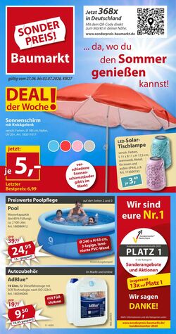 Prospekt Sonderpreis Baumarkt 20.06.2026 - 04.07.2026