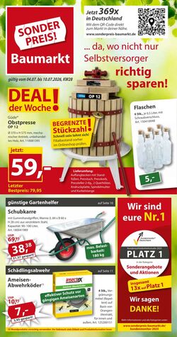 Prospekt Sonderpreis Baumarkt 27.06.2026 - 11.07.2026
