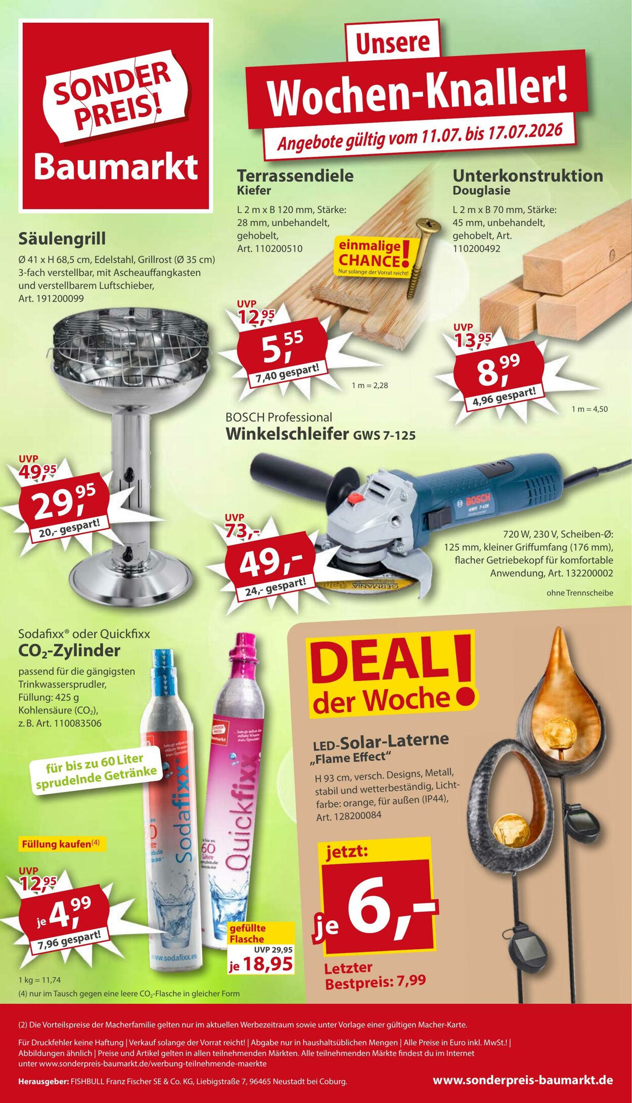 Prospekt Sonderpreis Baumarkt 04.07.2026 - 18.07.2026