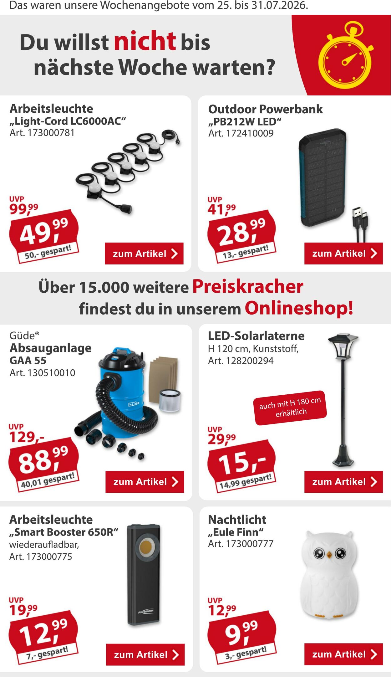 Prospekt Sonderpreis Baumarkt 18.07.2026 - 01.08.2026