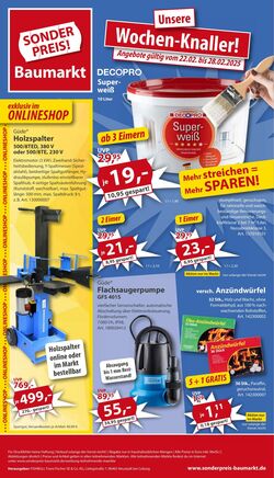 Prospekt Sonderpreis Baumarkt 07.10.2024 - 15.10.2024