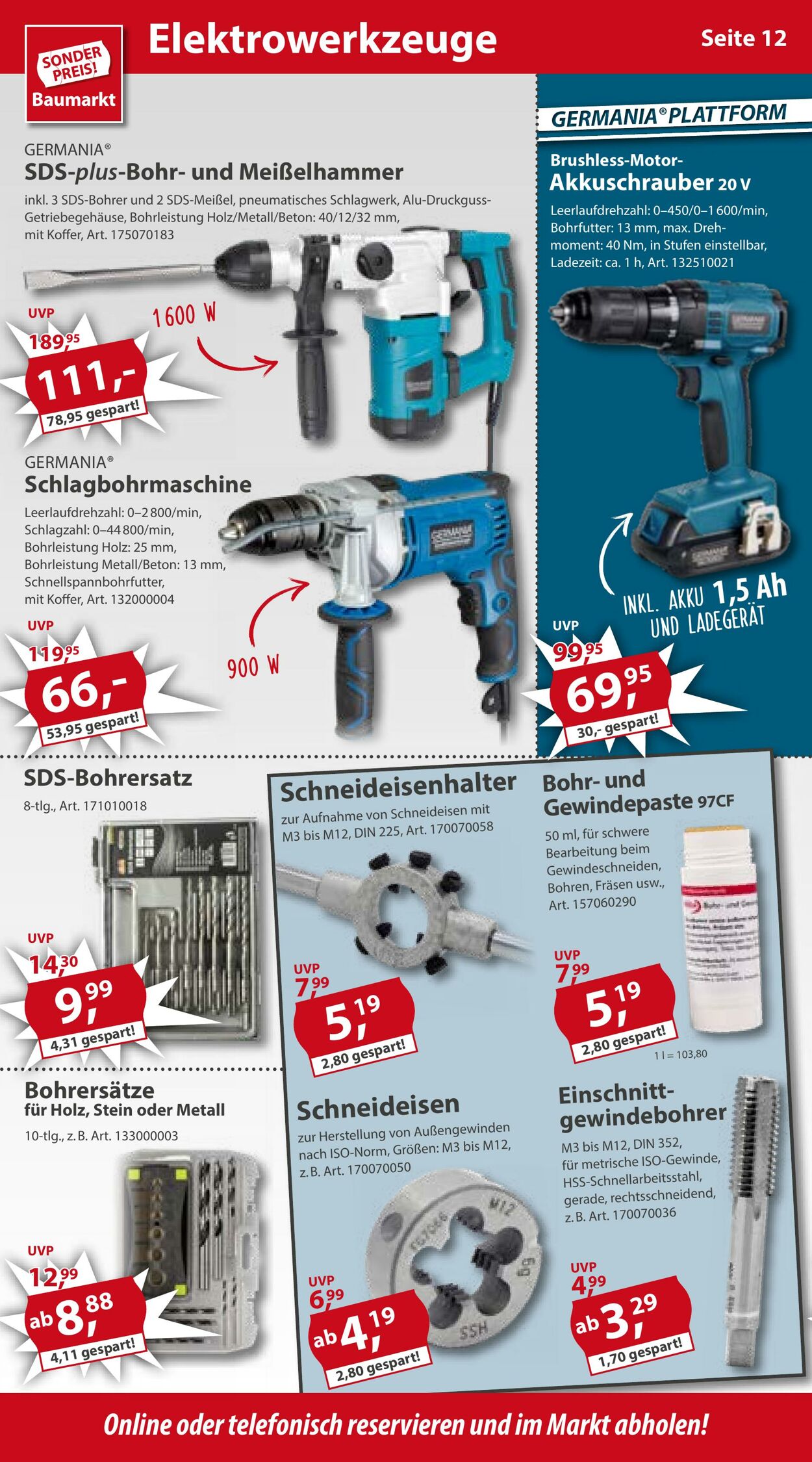 Prospekt Sonderpreis Baumarkt 03.09.2022 - 09.09.2022