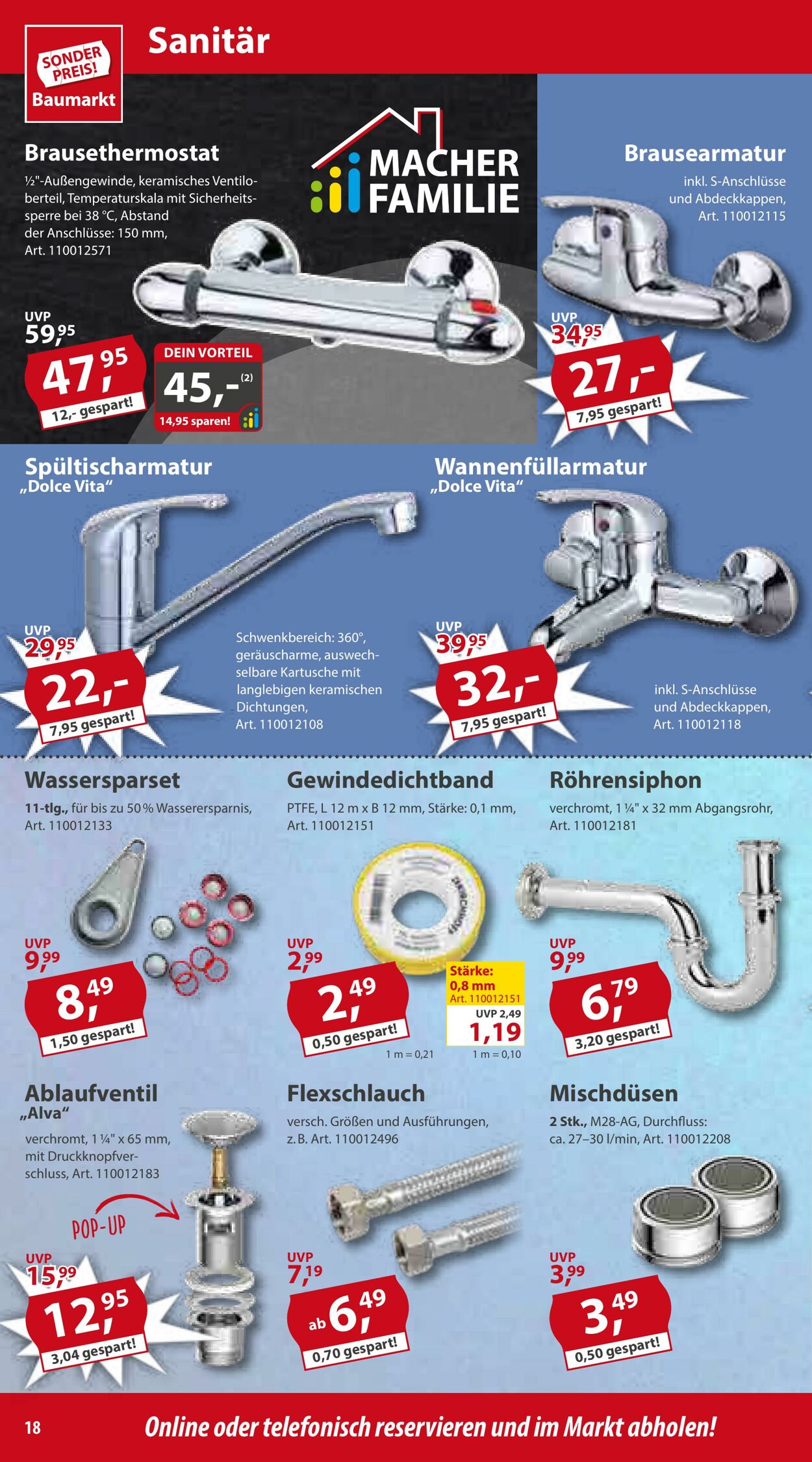 Prospekt Sonderpreis Baumarkt 16.11.2024 - 24.11.2024