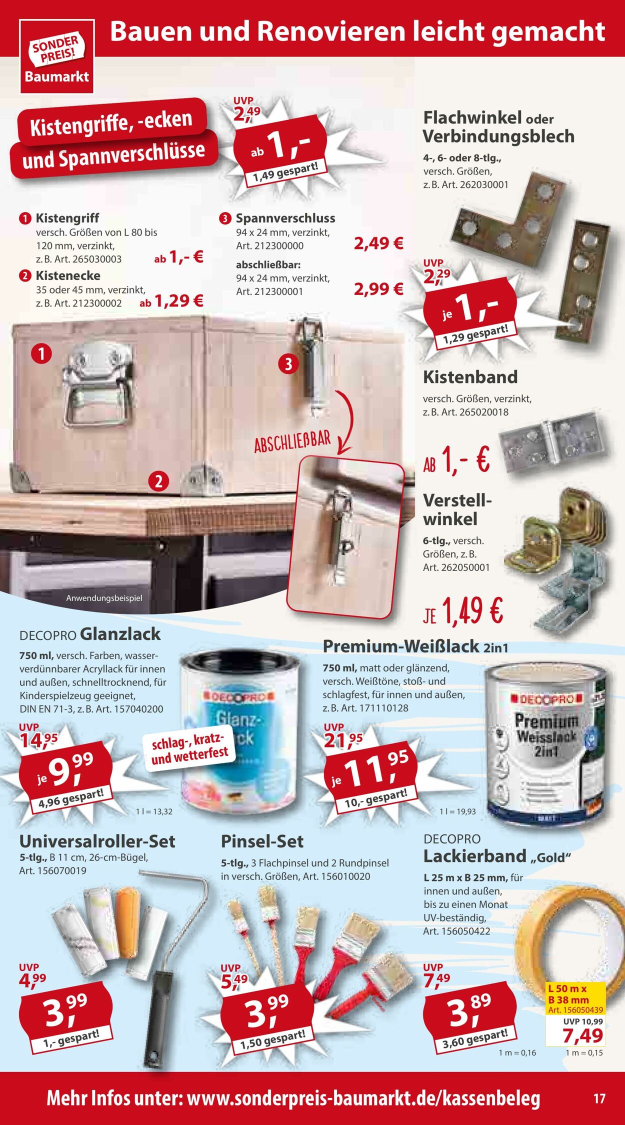 Prospekt Sonderpreis Baumarkt 16.11.2024 - 24.11.2024