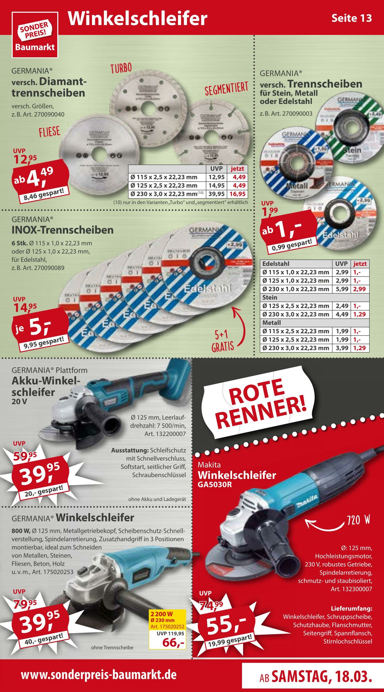 Prospekt Sonderpreis Baumarkt 18.03.2023 - 24.03.2023