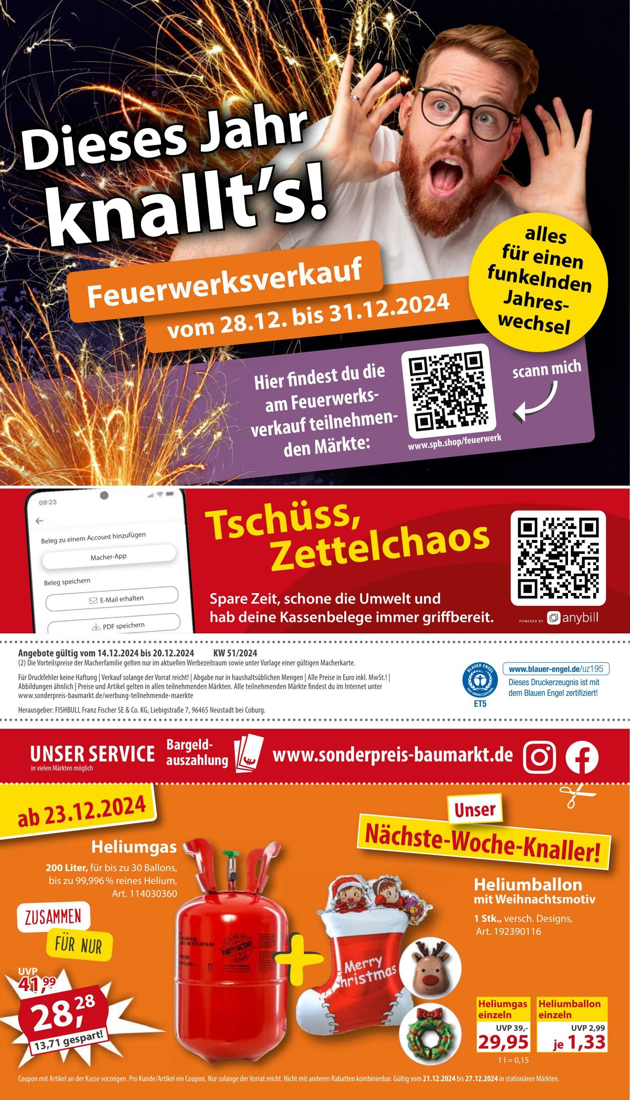 Prospekt Sonderpreis Baumarkt 14.12.2024 - 21.12.2024