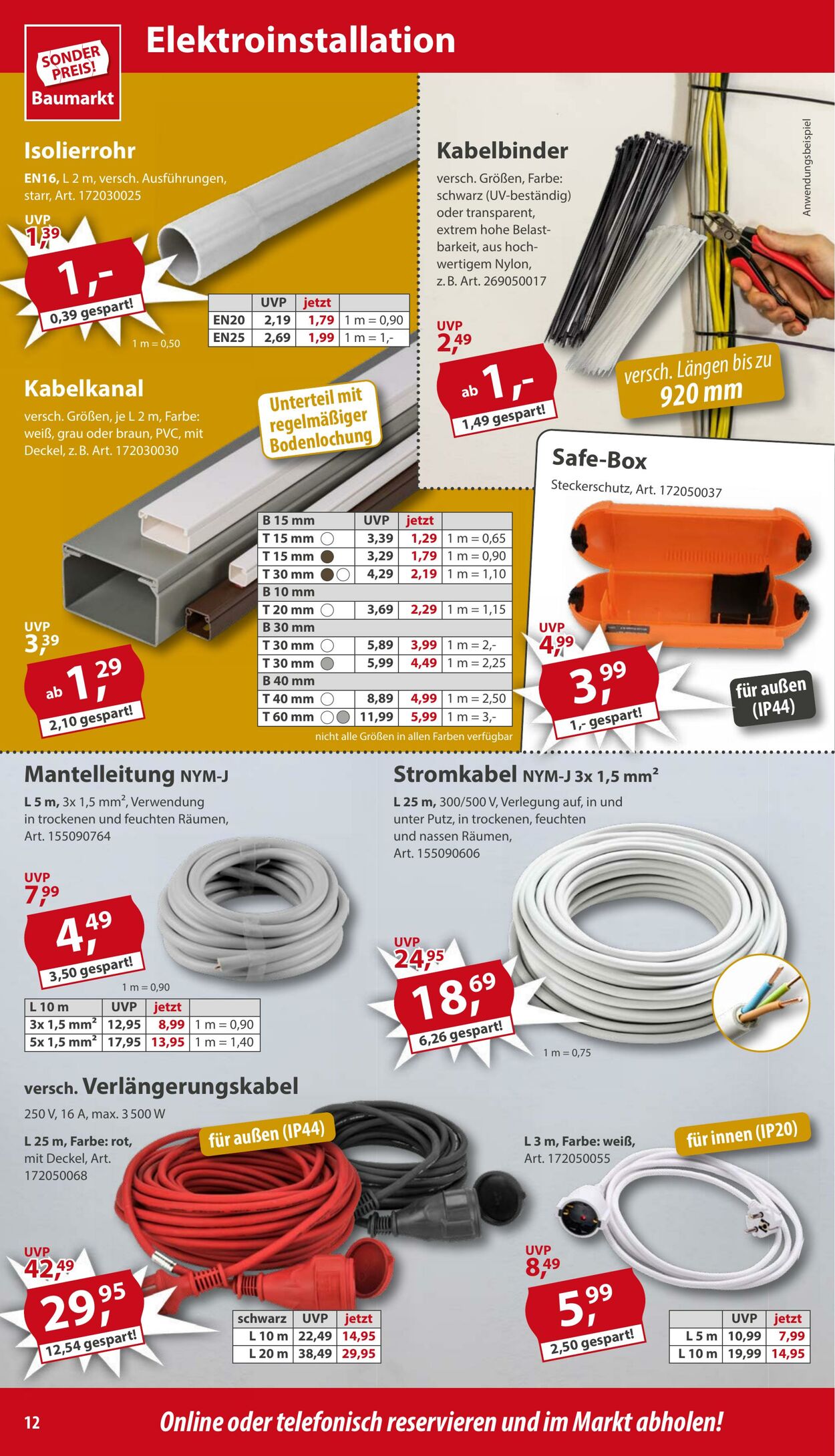 Prospekt Sonderpreis Baumarkt 07.12.2024 - 14.12.2024