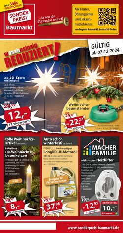 Prospekt Sonderpreis Baumarkt 07.12.2024 - 14.12.2024