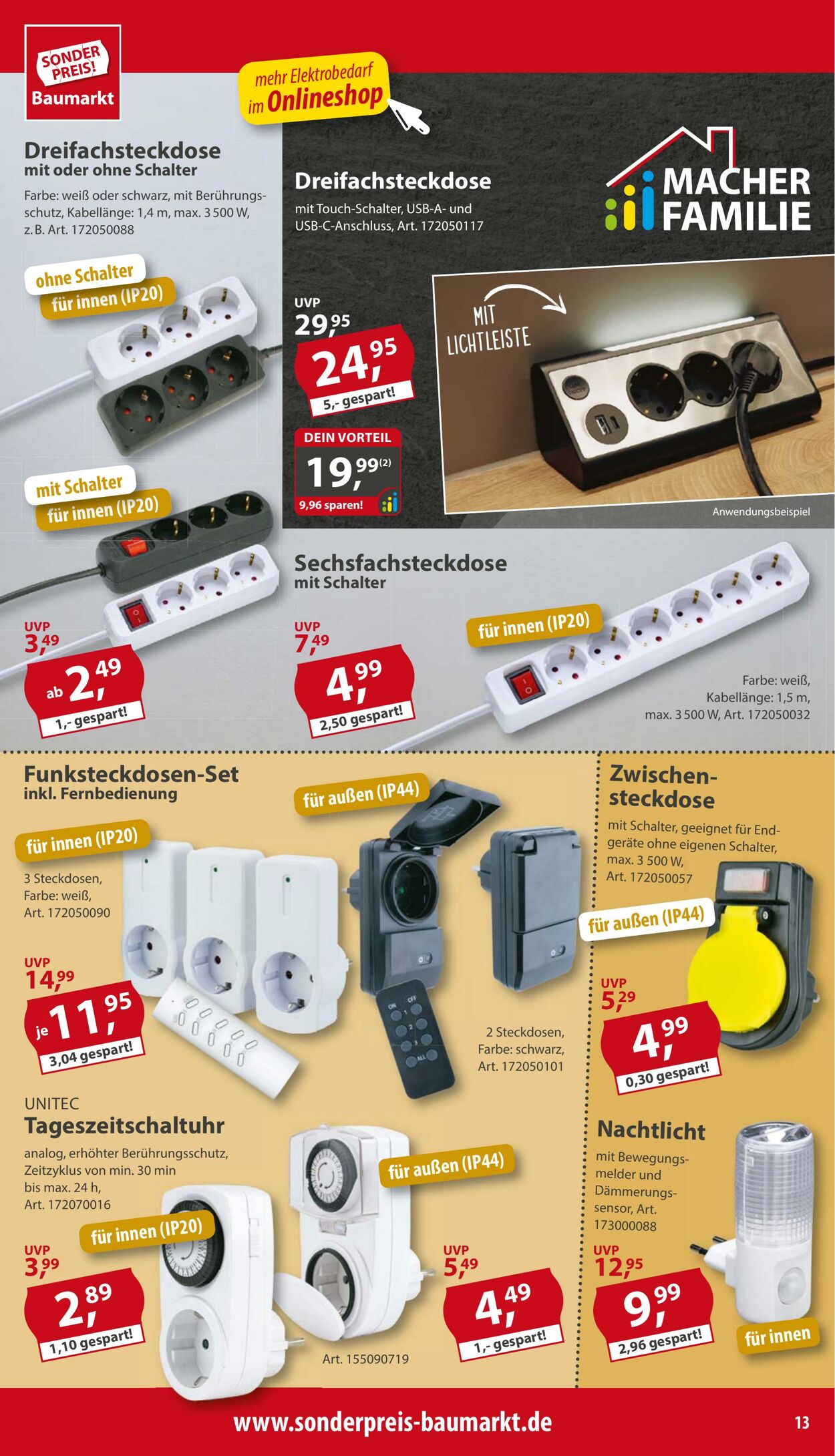 Prospekt Sonderpreis Baumarkt 07.12.2024 - 14.12.2024