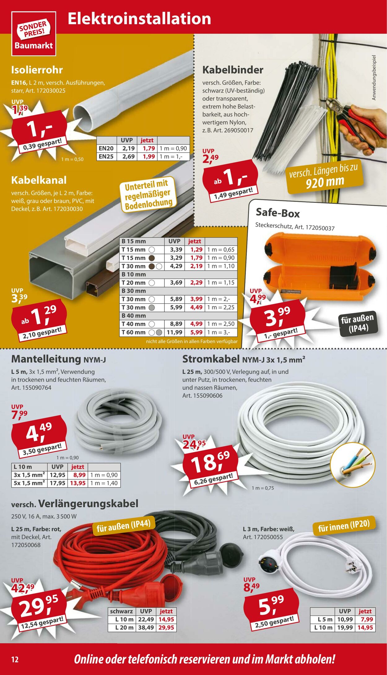 Prospekt Sonderpreis Baumarkt 07.12.2024 - 14.12.2024