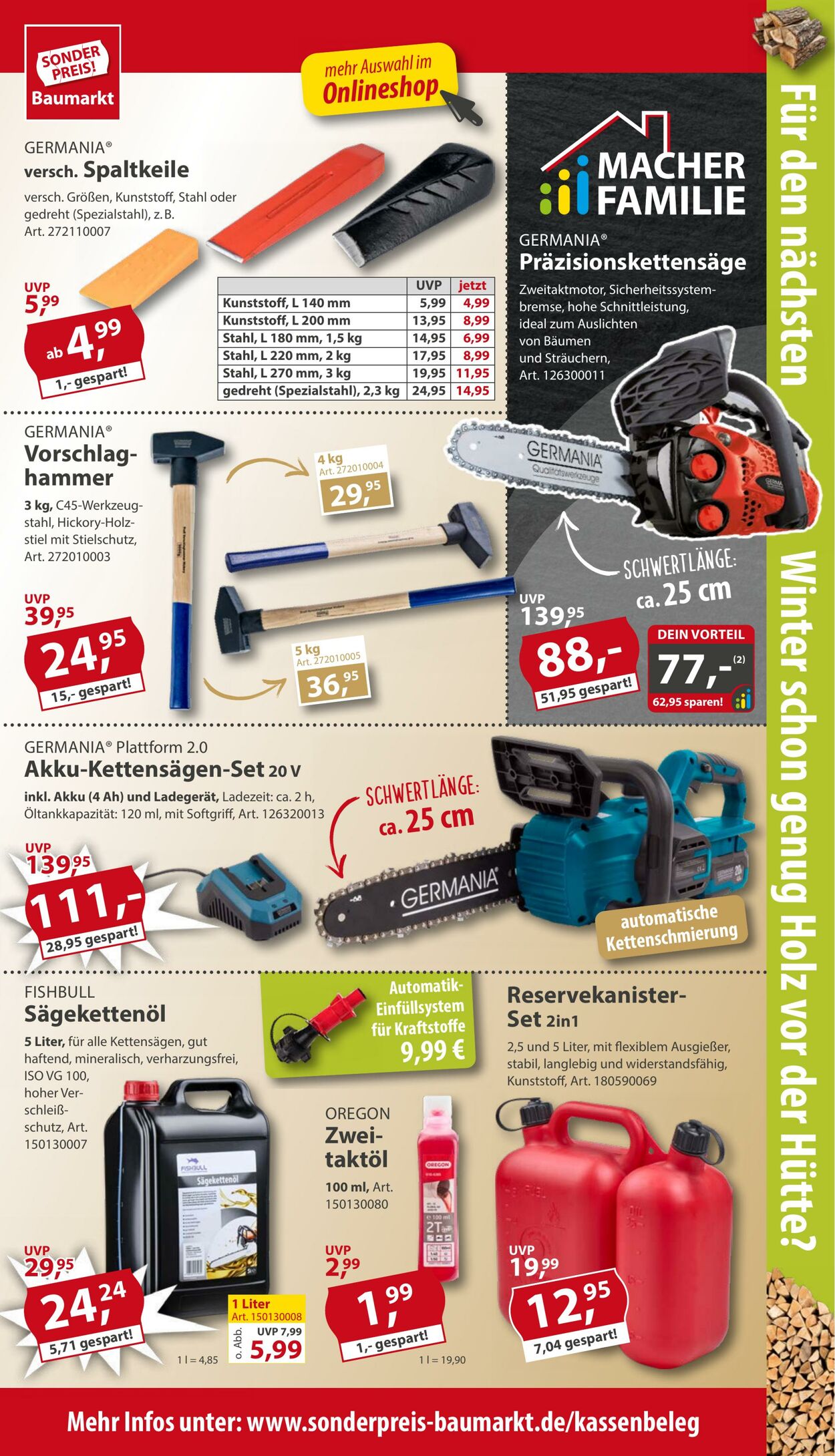 Prospekt Sonderpreis Baumarkt 25.01.2025 - 31.01.2025