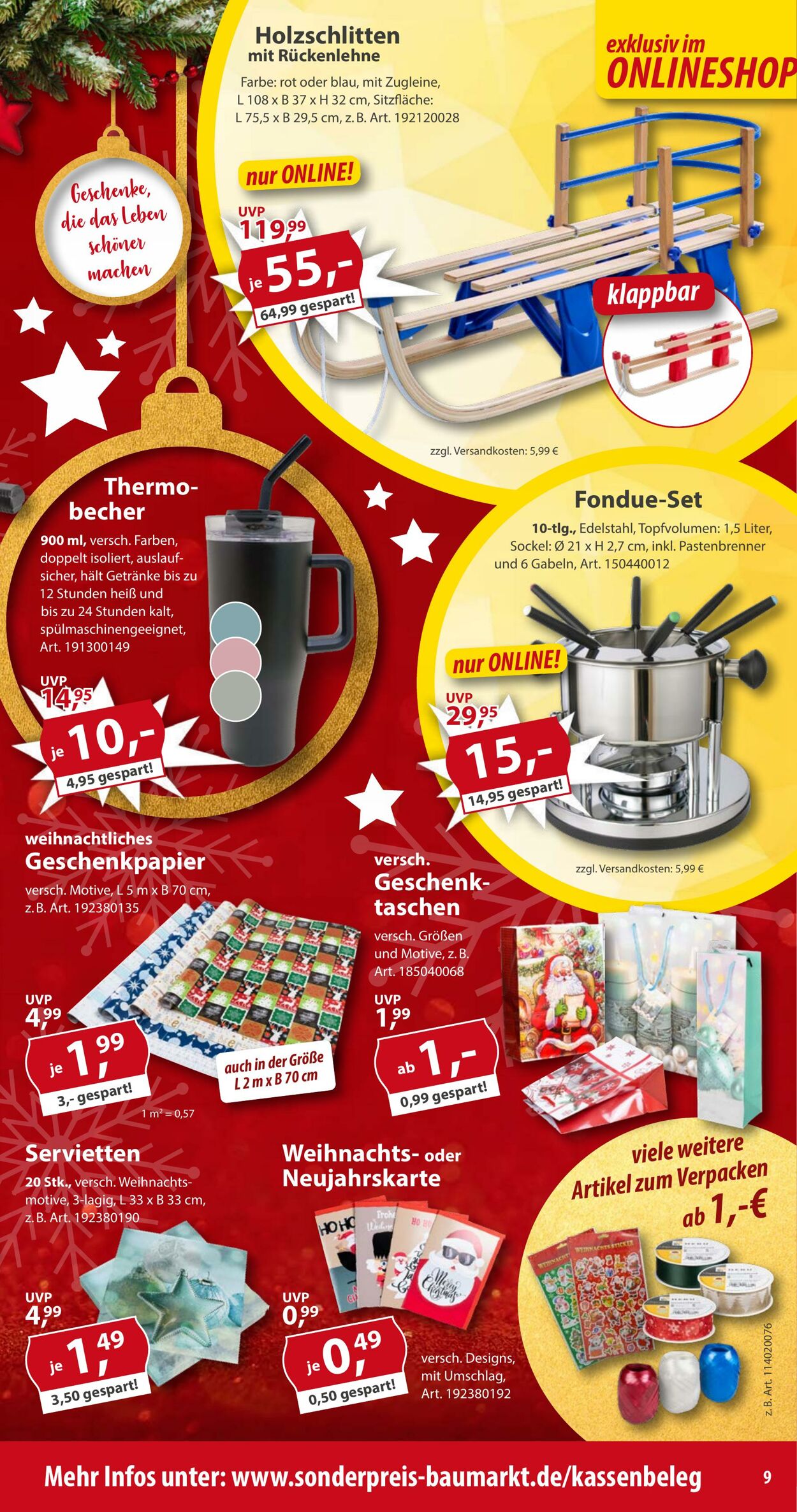 Prospekt Sonderpreis Baumarkt 14.12.2024 - 21.12.2024