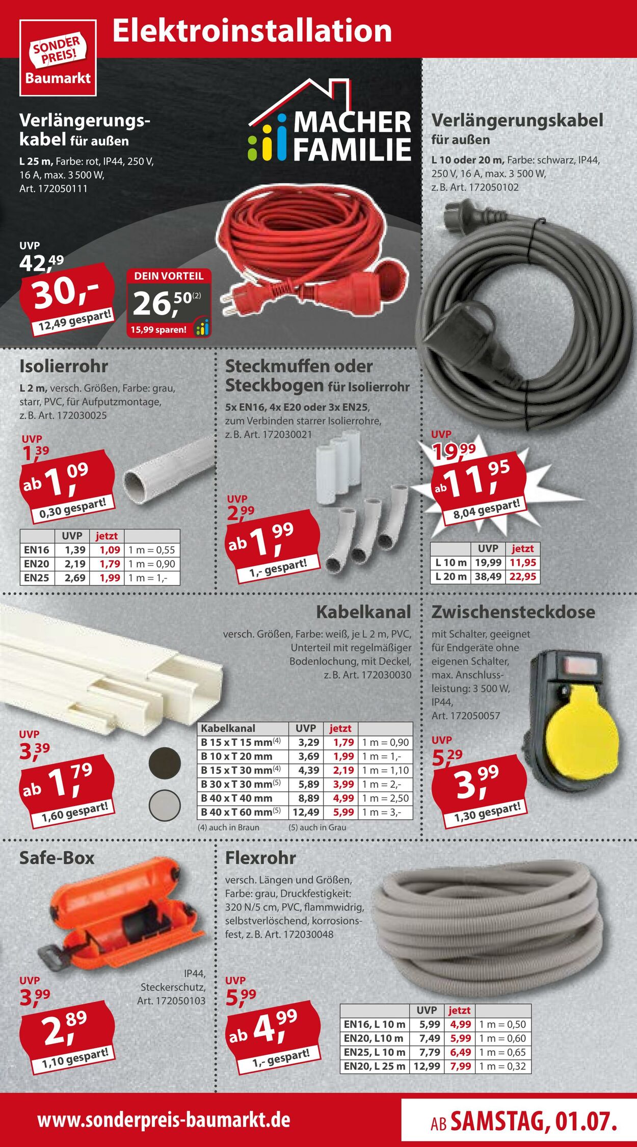 Prospekt Sonderpreis Baumarkt 01.07.2023 - 07.07.2023