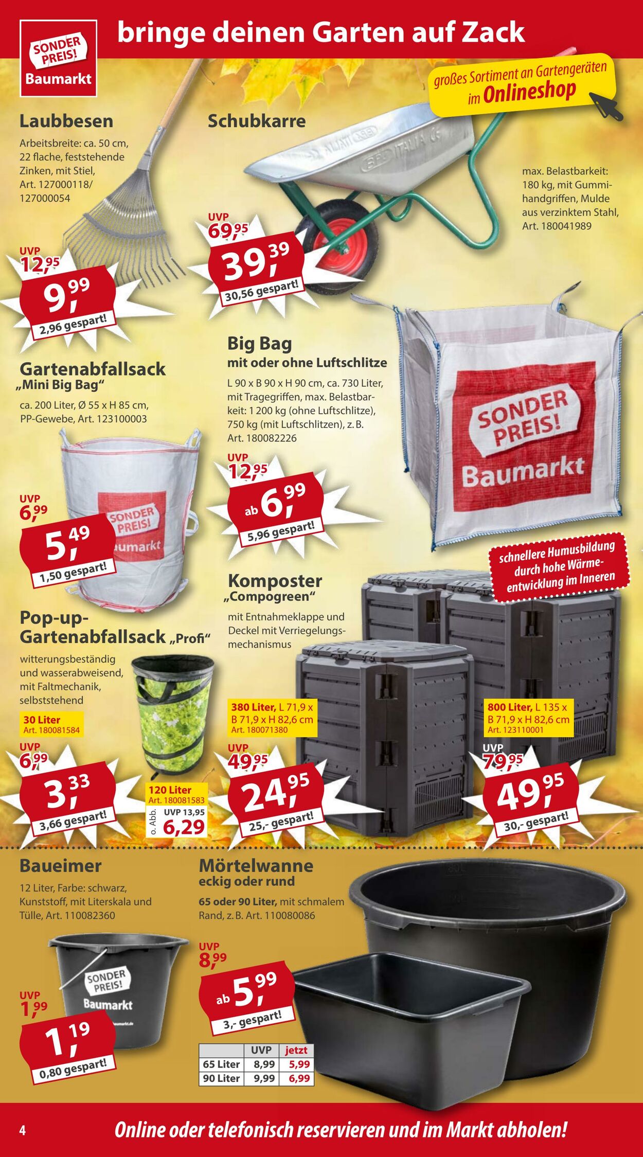 Prospekt Sonderpreis Baumarkt 19.10.2024 - 28.10.2024