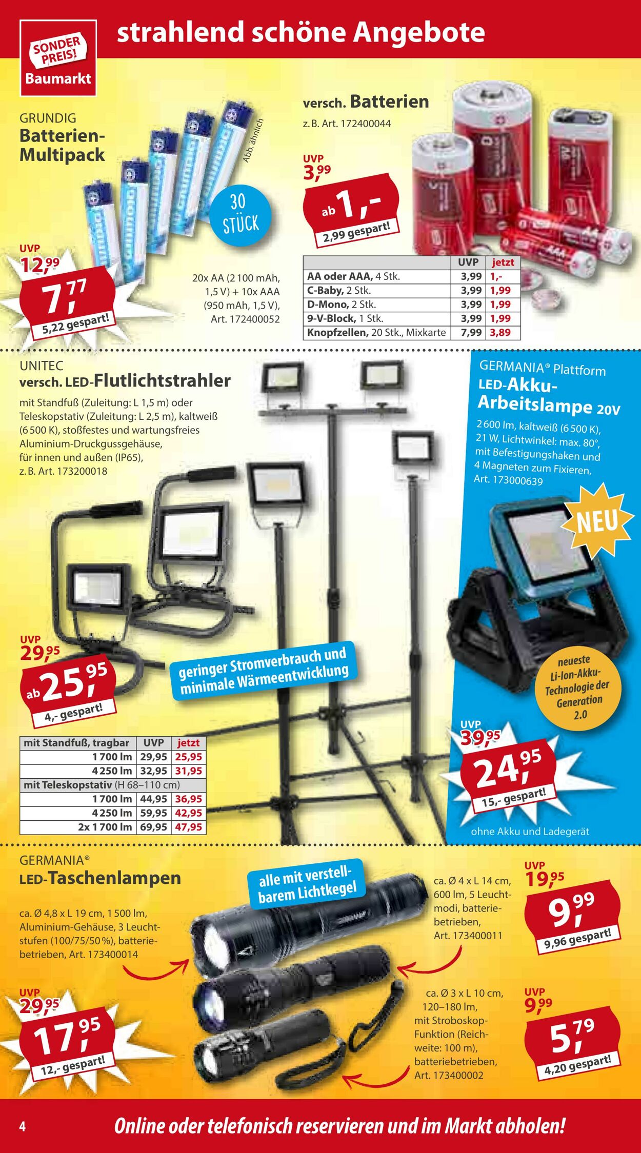 Prospekt Sonderpreis Baumarkt 07.10.2024 - 15.10.2024