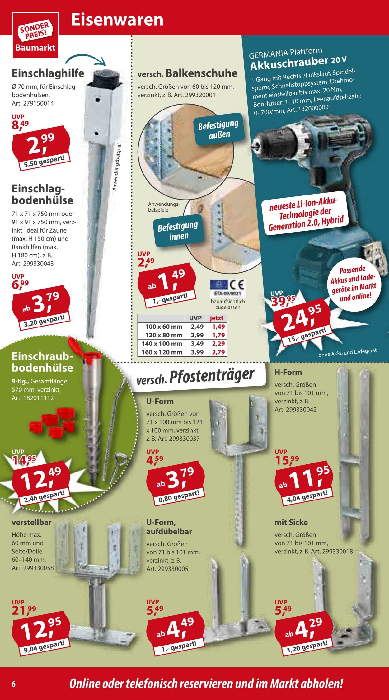 Prospekt Sonderpreis Baumarkt 31.08.2024 - 06.09.2024