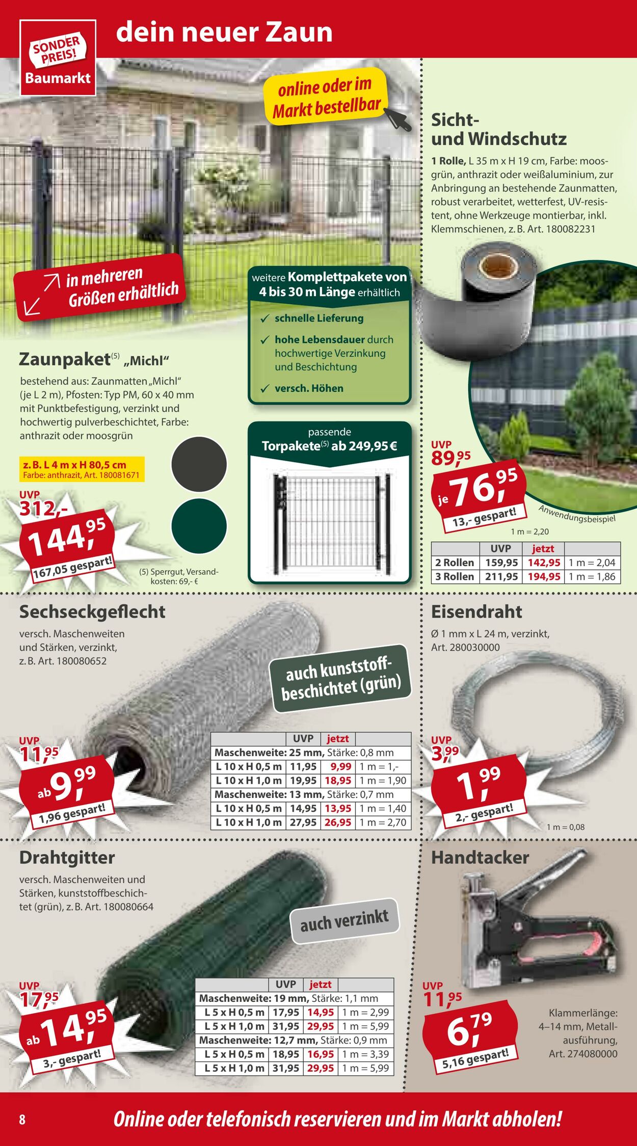 Prospekt Sonderpreis Baumarkt 31.08.2024 - 06.09.2024