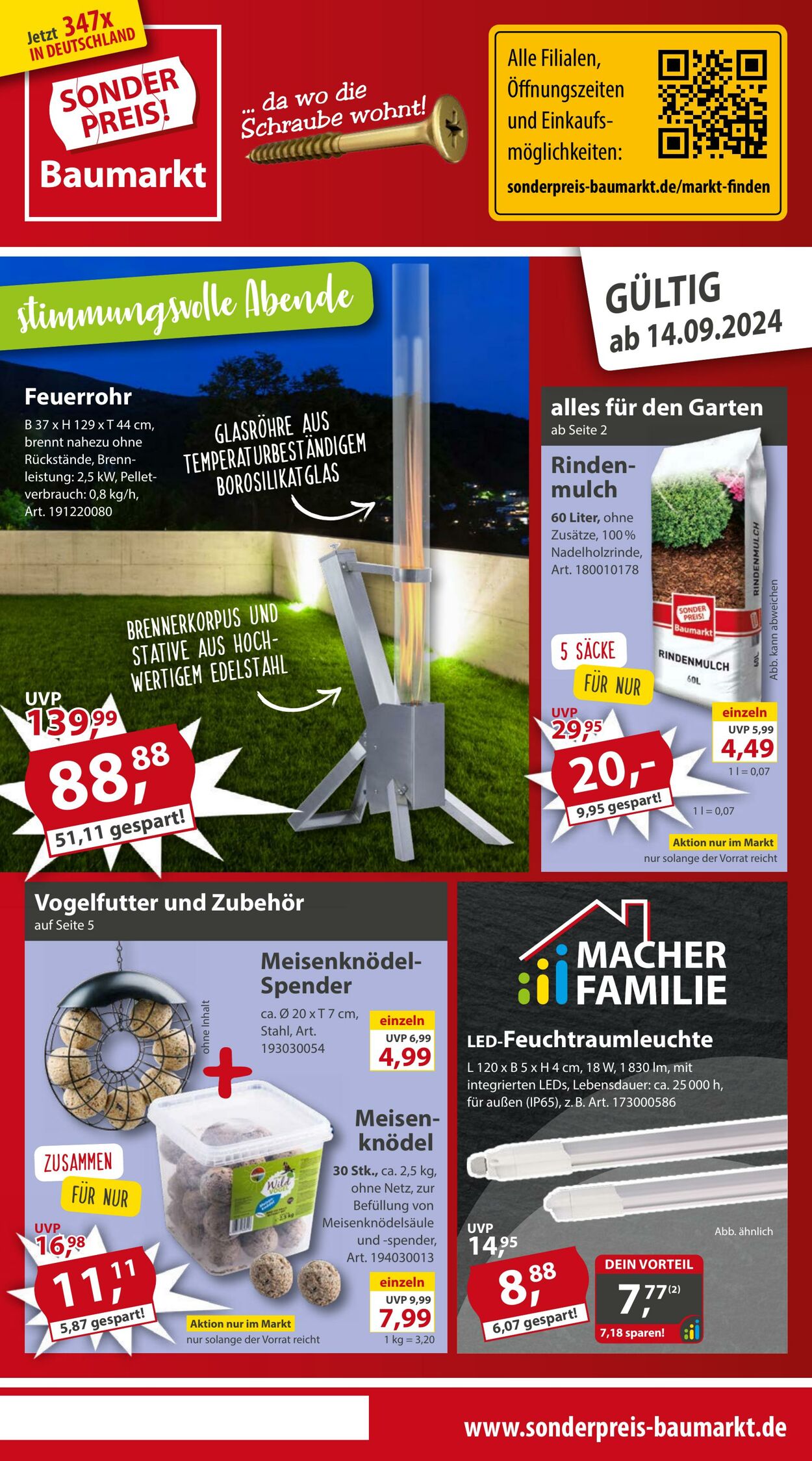 Prospekt Sonderpreis Baumarkt 09.09.2024 - 23.09.2024