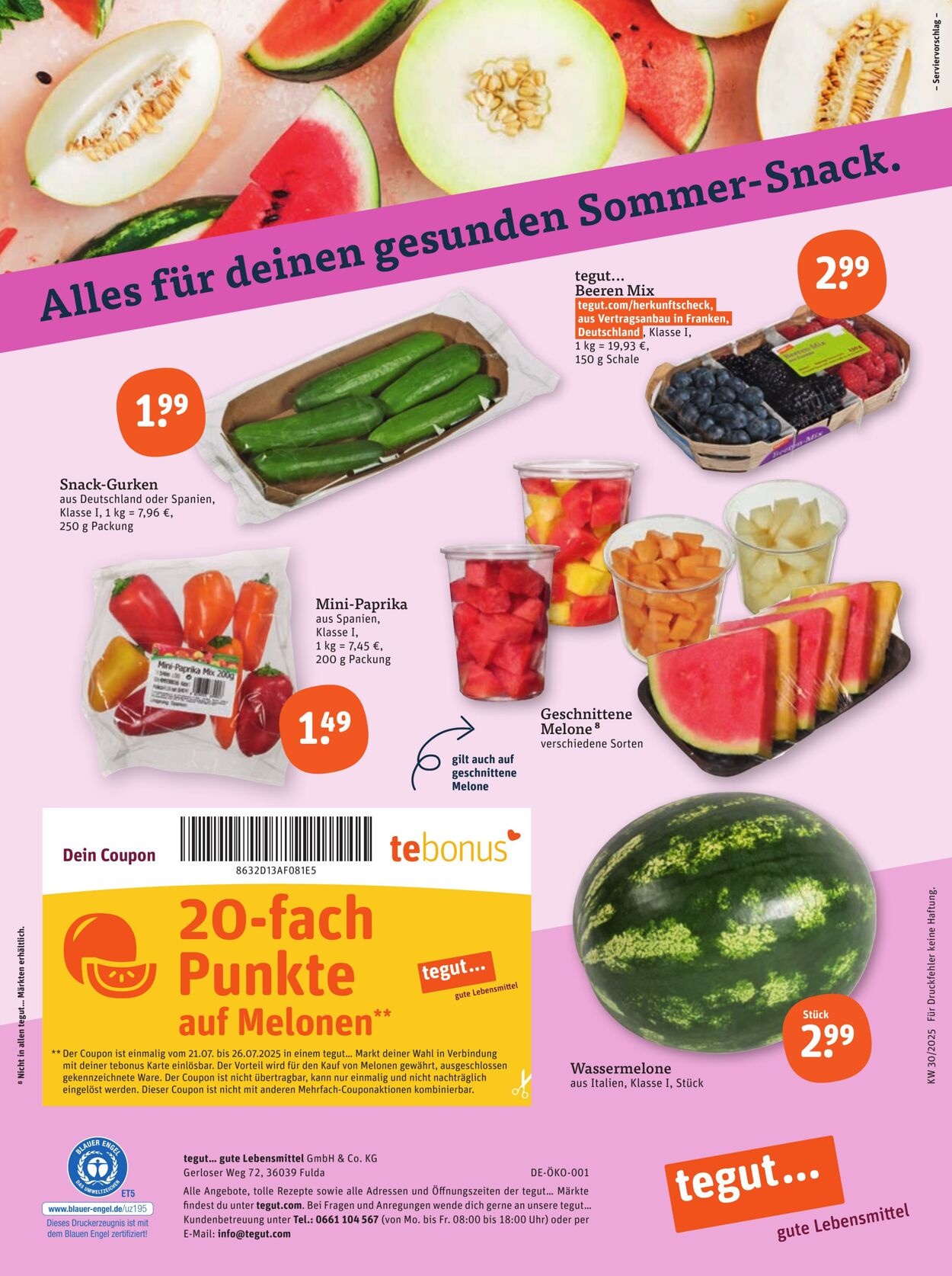 Prospekt Tegut 14.07.2025 - 20.07.2025