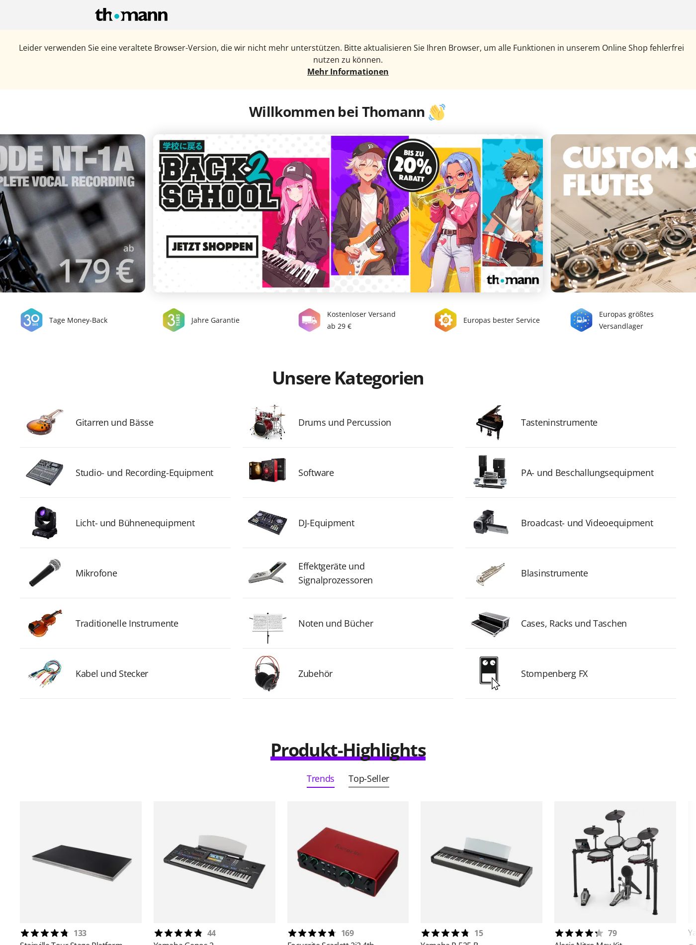 Prospekt Thomann 18.08.2025 - 27.08.2025