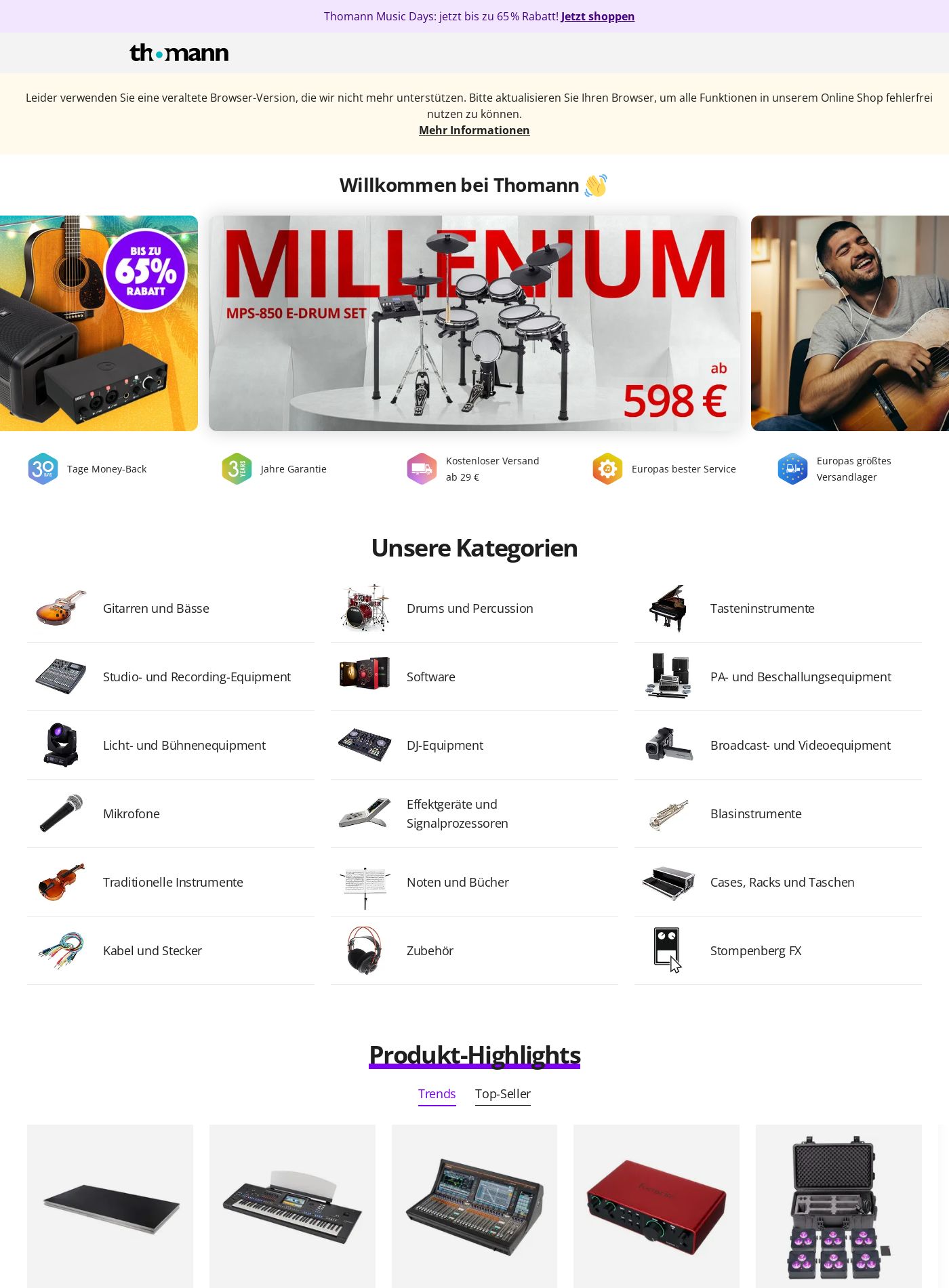 Prospekt Thomann 14.07.2025 - 23.07.2025