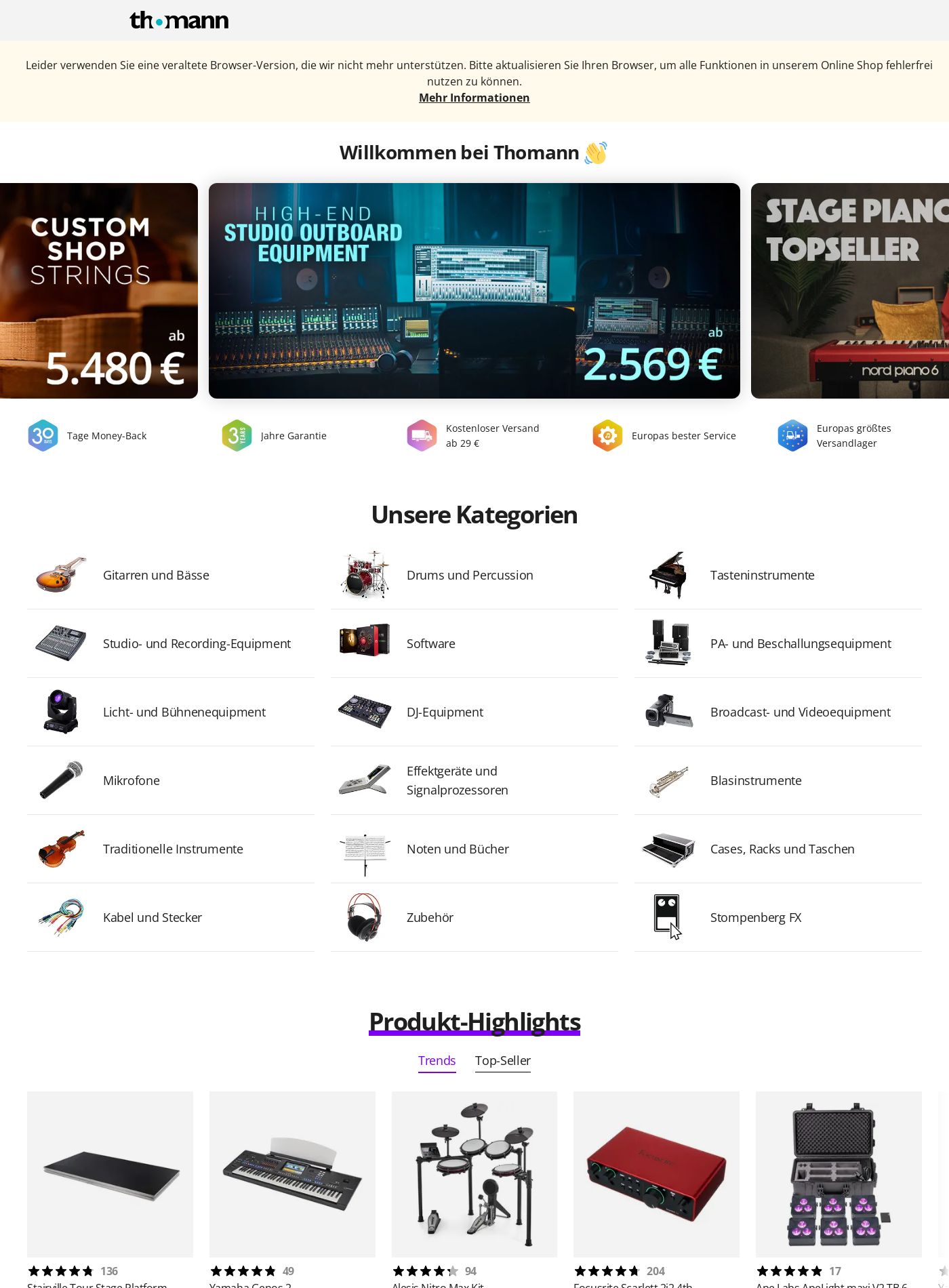 Prospekt Thomann 29.12.2025 - 07.01.2026