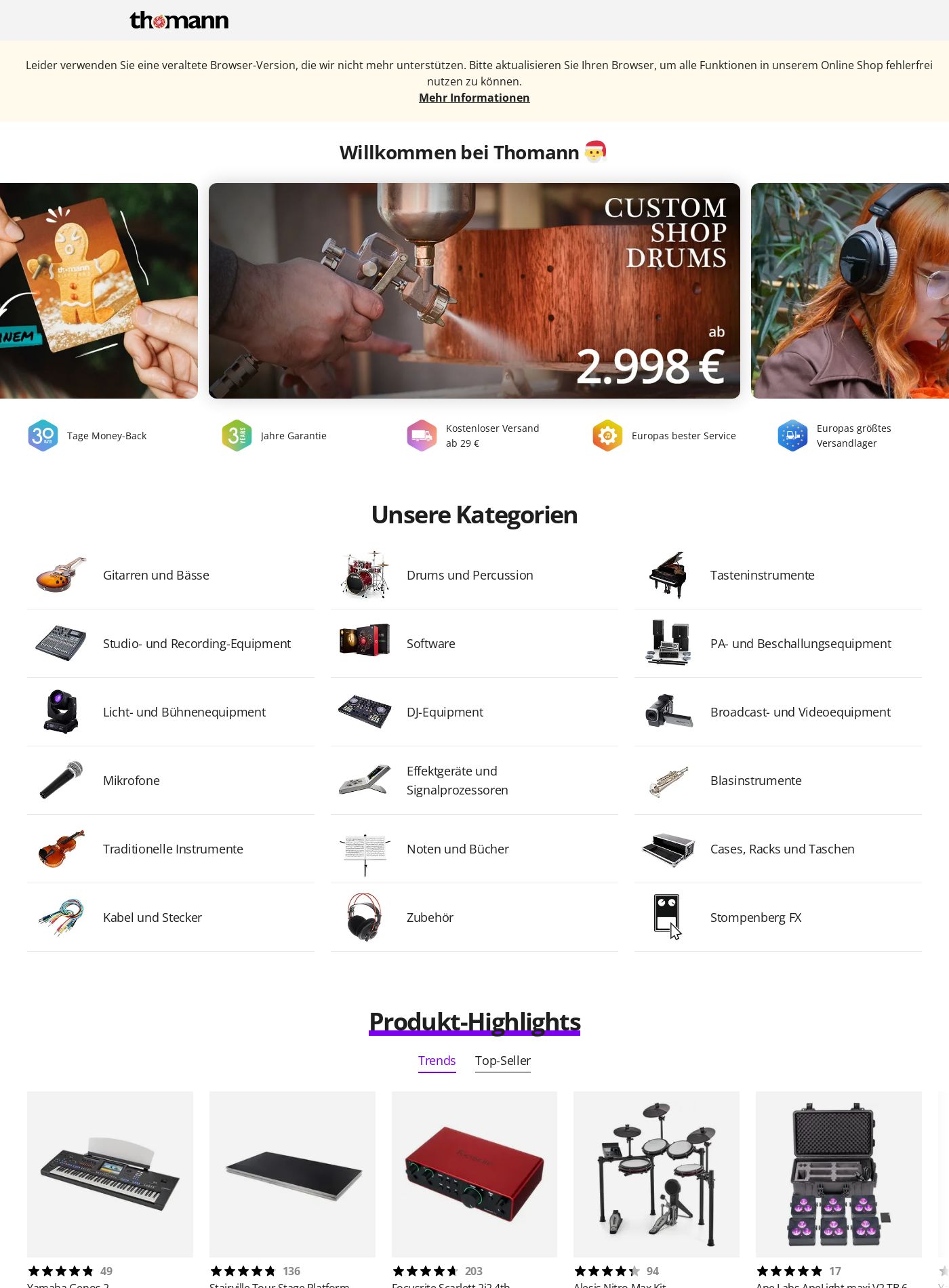 Prospekt Thomann 22.12.2025 - 31.12.2025
