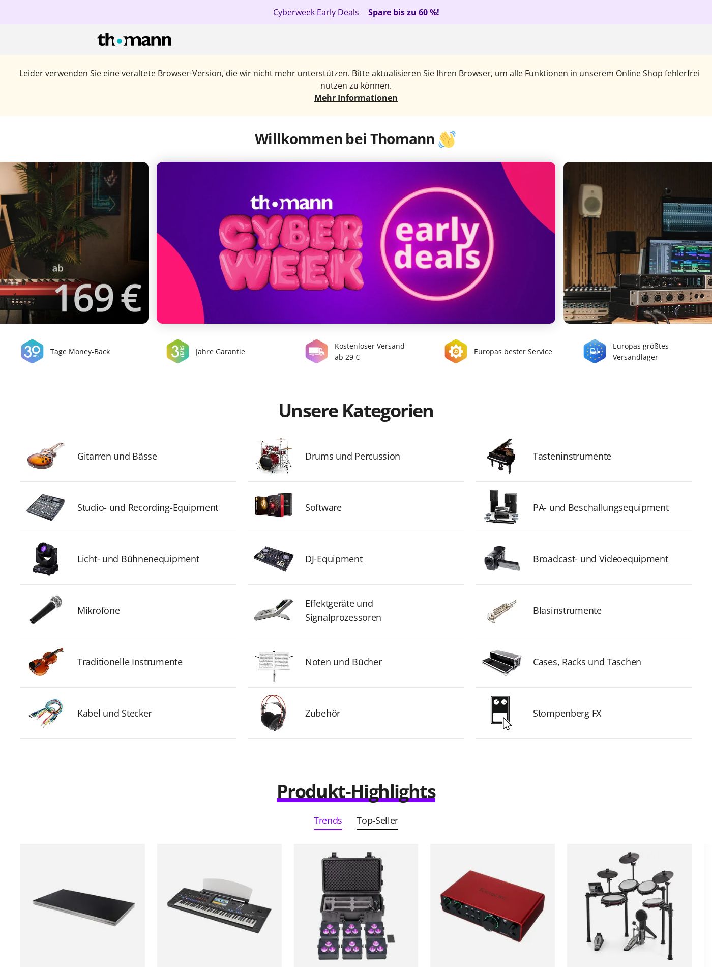 Prospekt Thomann 17.11.2025 - 26.11.2025