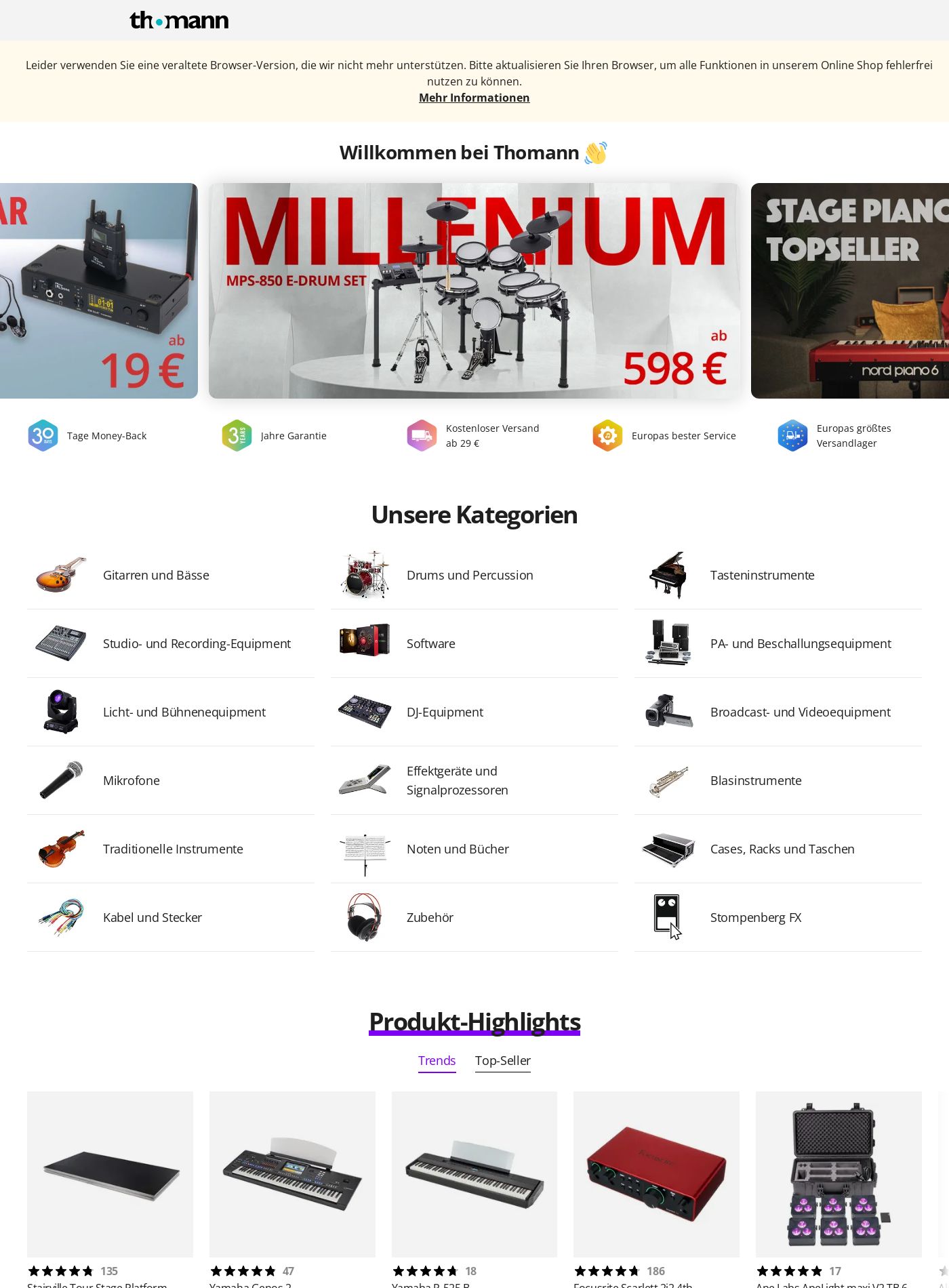 Prospekt Thomann 27.10.2025 - 05.11.2025