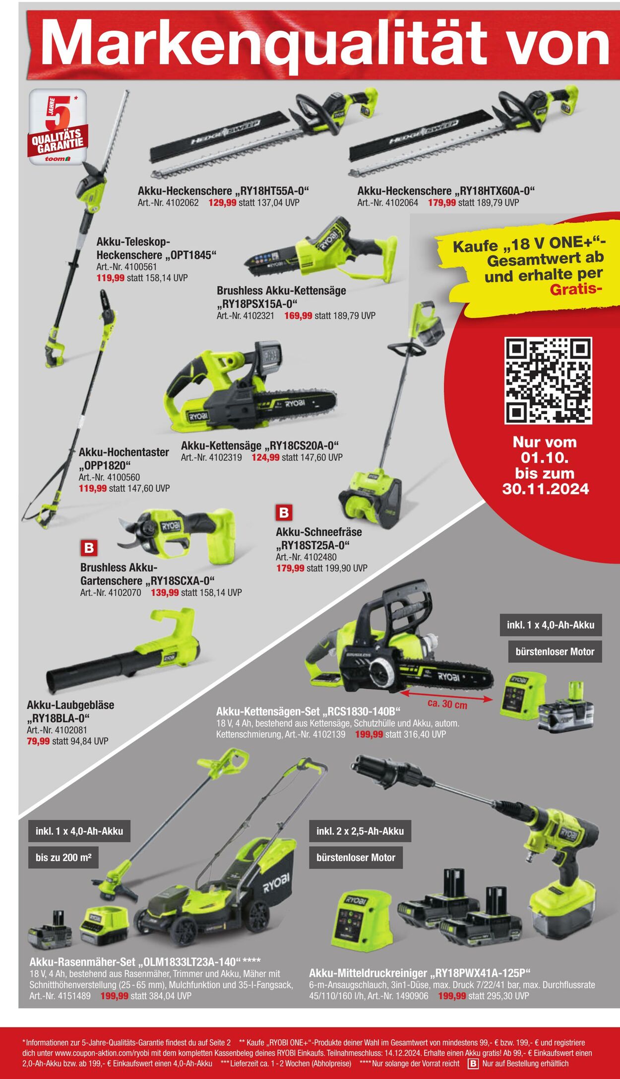 Prospekt Toom Baumarkt 25.11.2024 - 01.12.2024