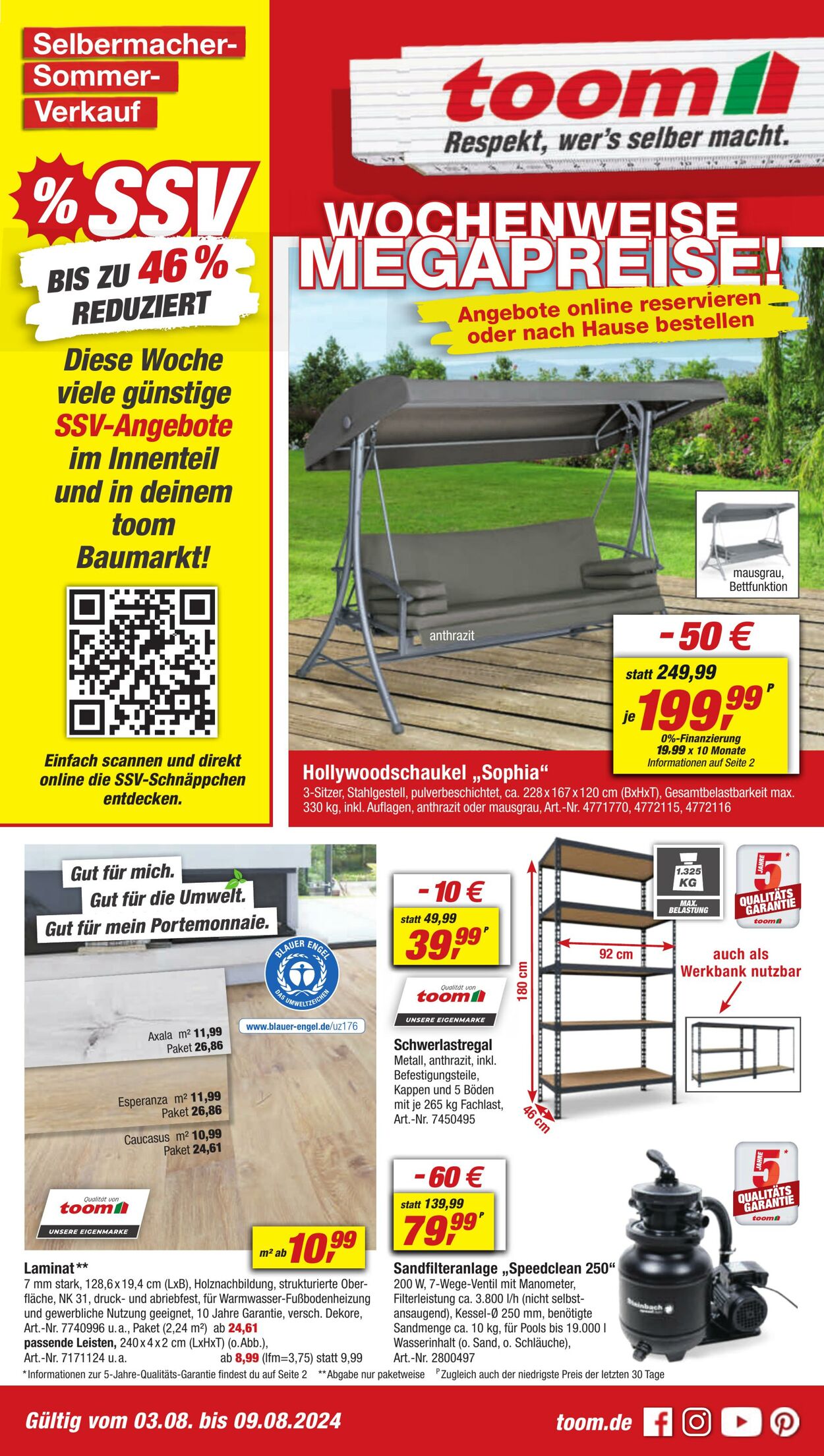 Prospekt Toom Baumarkt 03.08.2024 - 09.08.2024