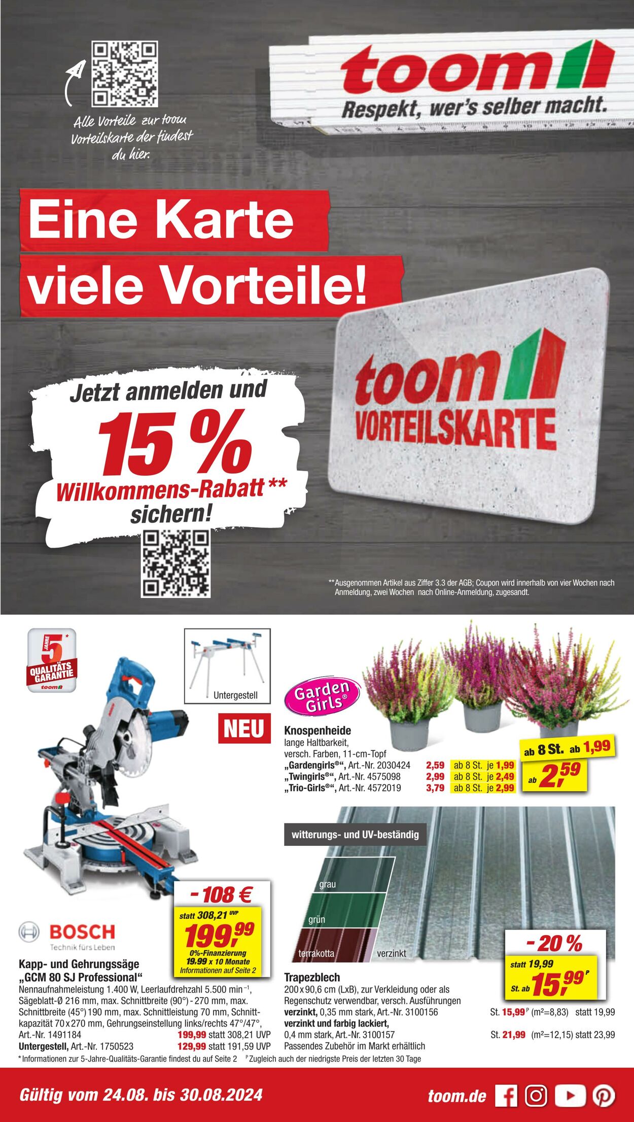 Prospekt Toom Baumarkt 24.08.2024 - 30.08.2024