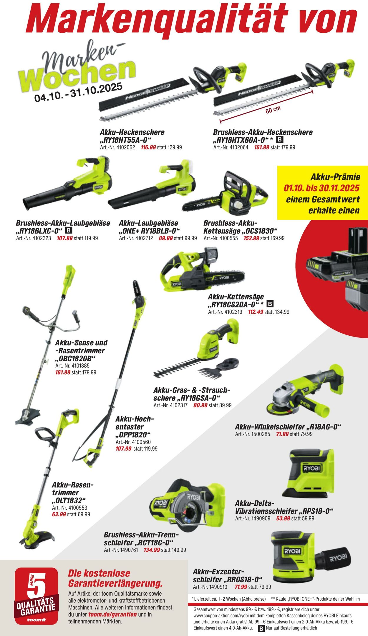 Prospekt Toom Baumarkt 27.10.2025 - 03.11.2025