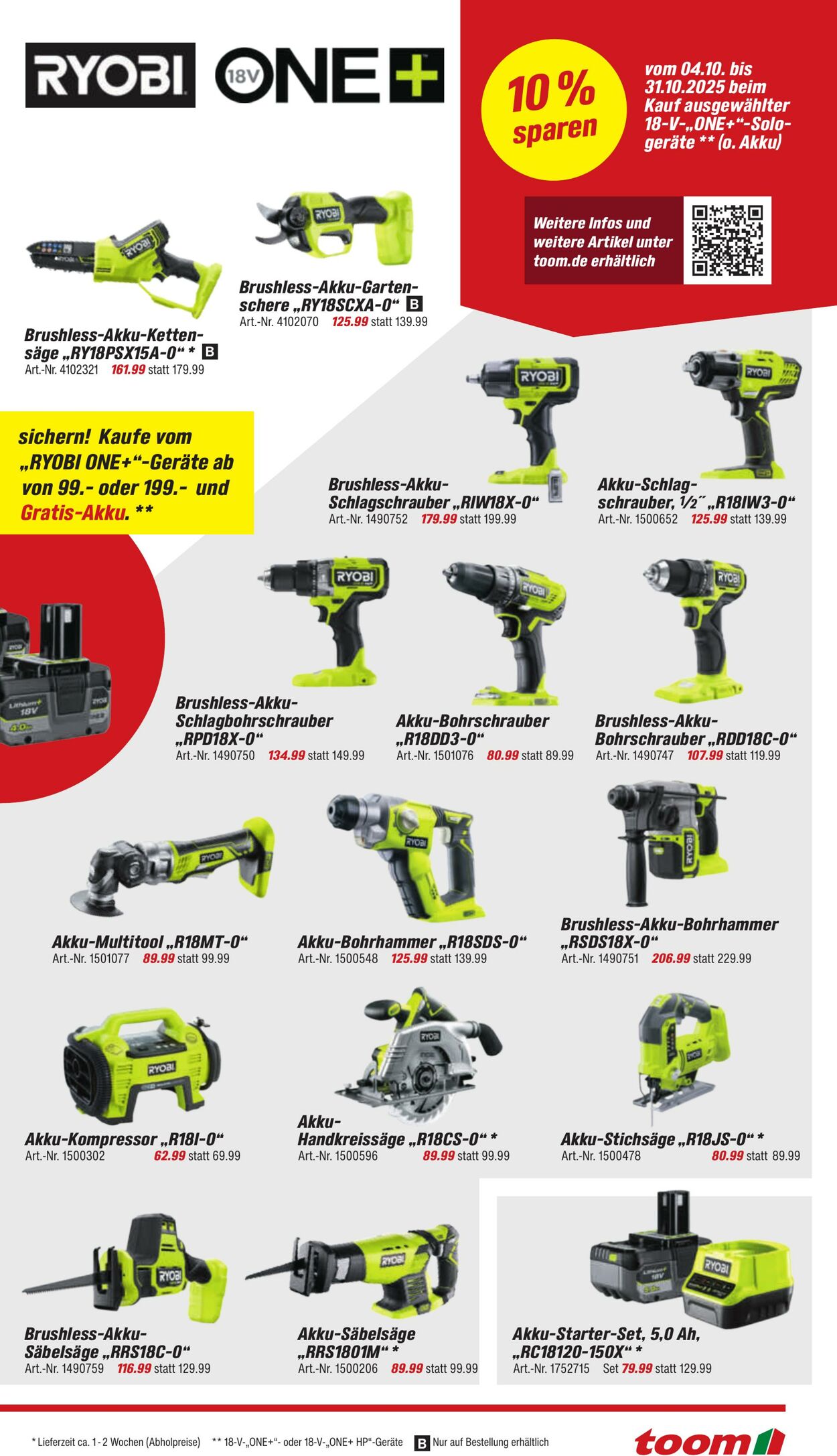 Prospekt Toom Baumarkt 28.10.2025 - 04.11.2025