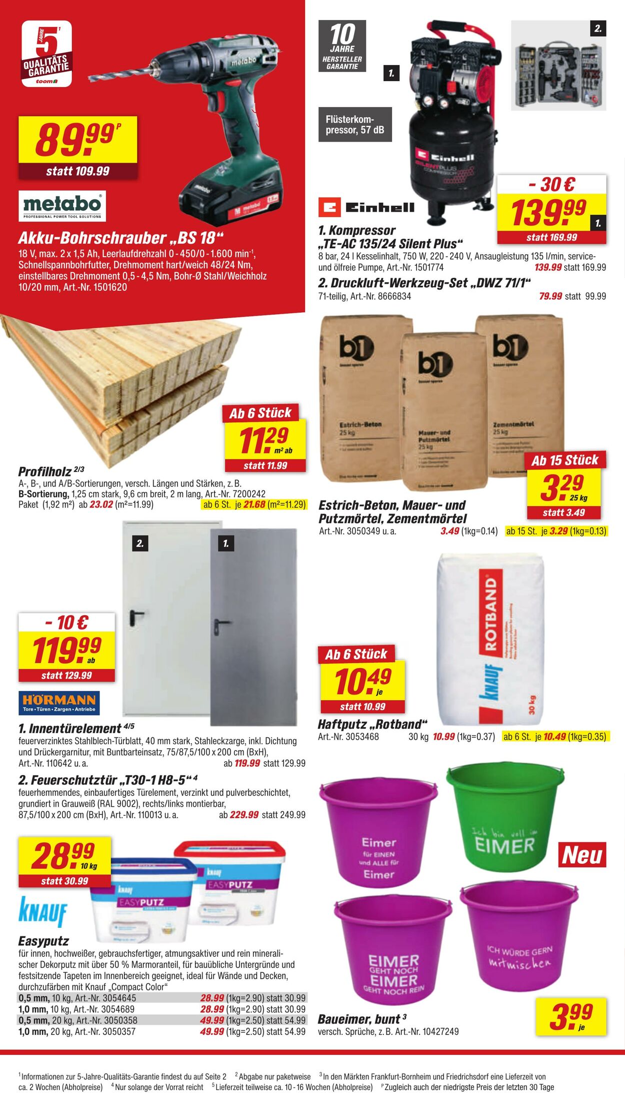 Prospekt Toom Baumarkt 29.09.2025 - 06.10.2025