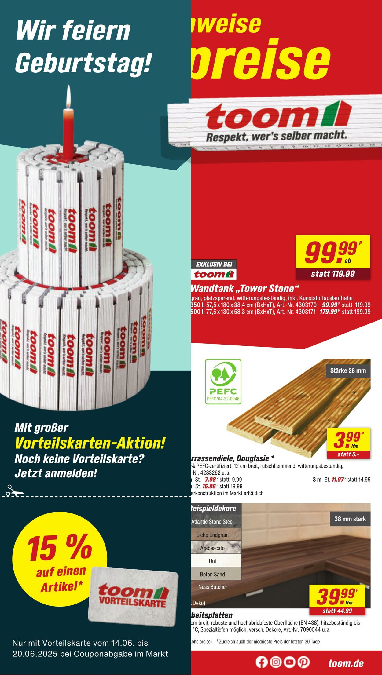 Prospekt Toom Baumarkt 15.06.2025 - 29.06.2025