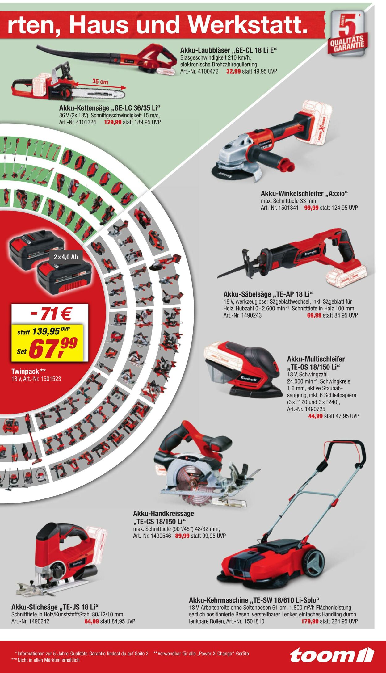 Prospekt Toom Baumarkt 09.09.2023 - 15.09.2023