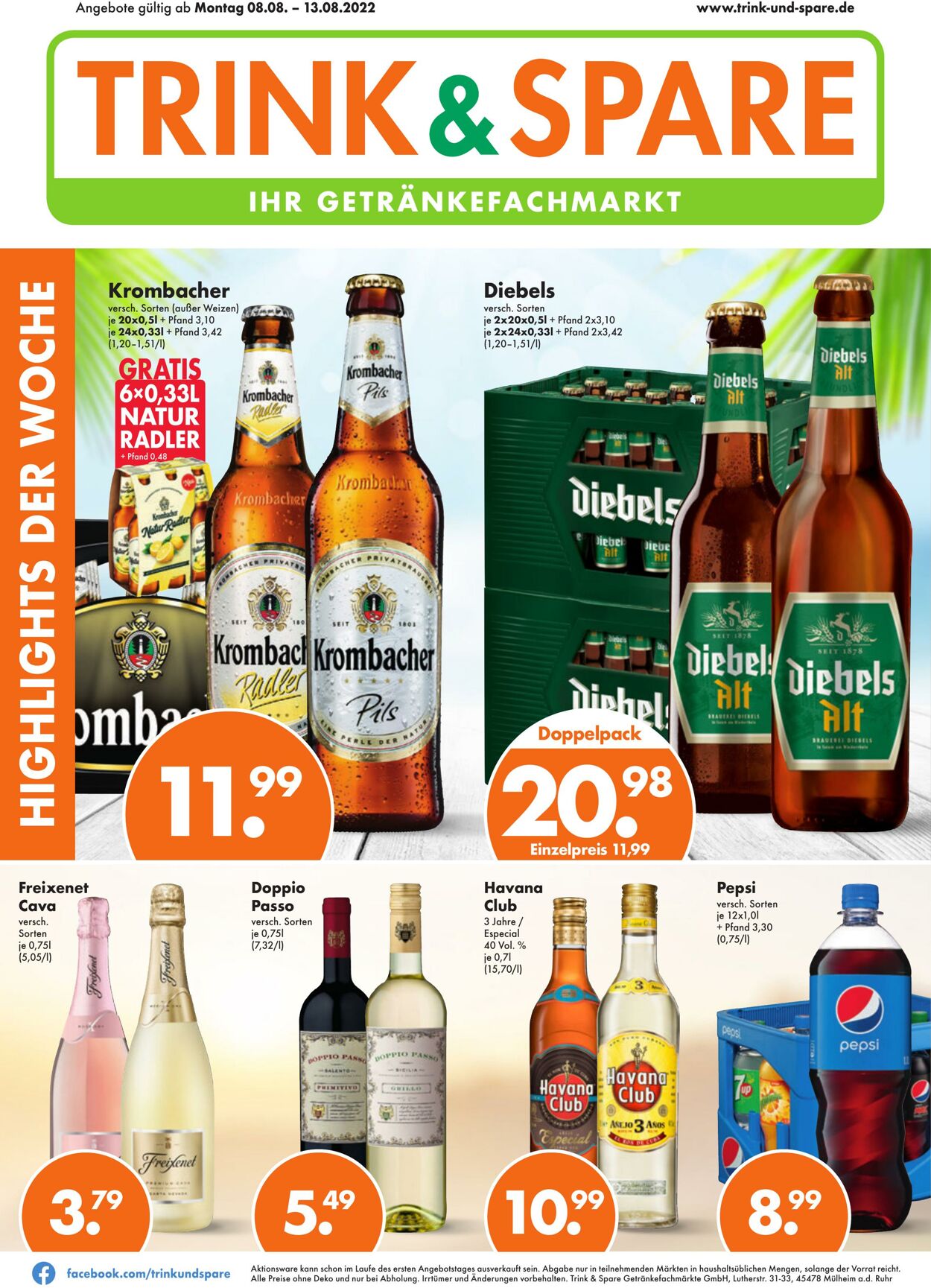 Prospekt Trink-und-Spare 08.08.2022 - 13.08.2022