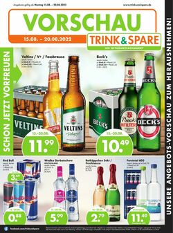 Prospekt Trink-und-Spare 15.08.2022 - 20.08.2022
