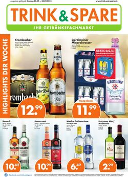 Prospekt Trink-und-Spare 25.09.2023 - 30.09.2023