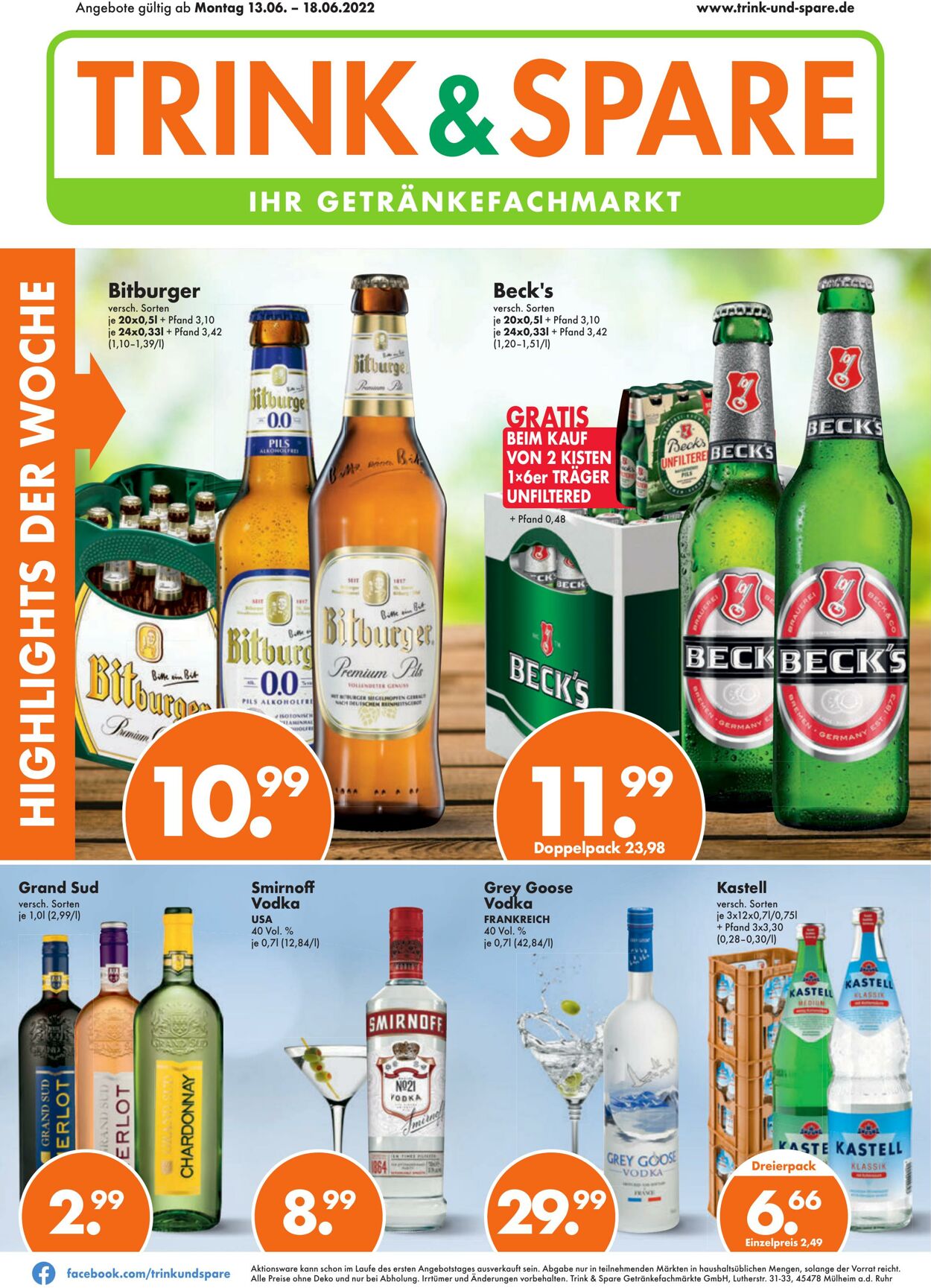 Prospekt Trink-und-Spare 13.06.2022 - 18.06.2022