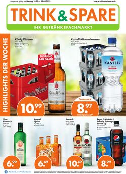 Prospekt Trink-und-Spare 18.09.2023 - 23.09.2023