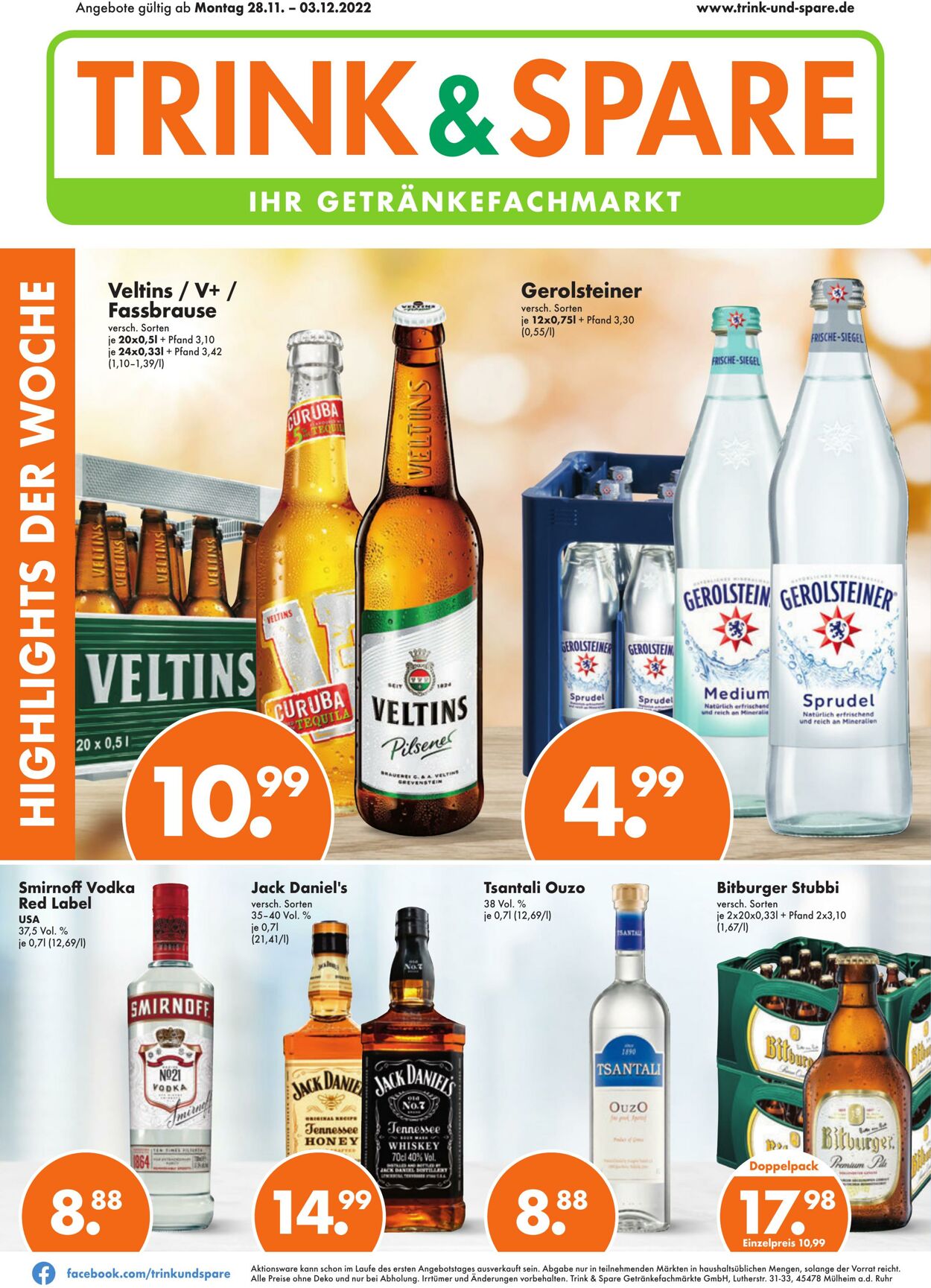Prospekt Trink-und-Spare 28.11.2022 - 03.12.2022