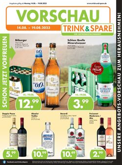 Prospekt Trink-und-Spare 14.08.2023 - 19.08.2023