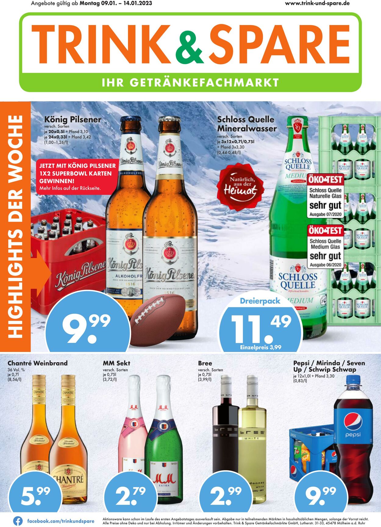 Prospekt Trink-und-Spare 09.01.2023 - 14.01.2023